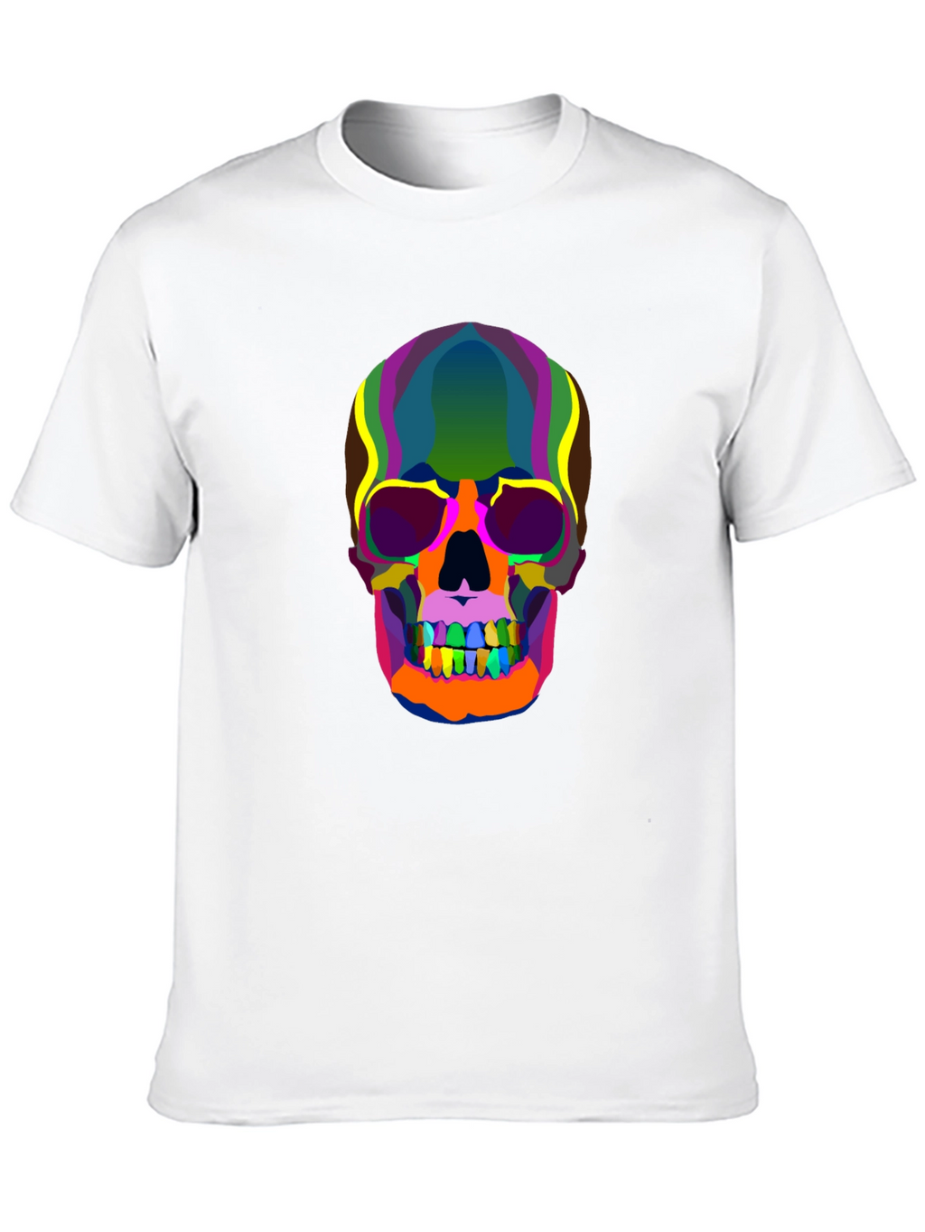 Colorful Skull Graphic T-Shirt