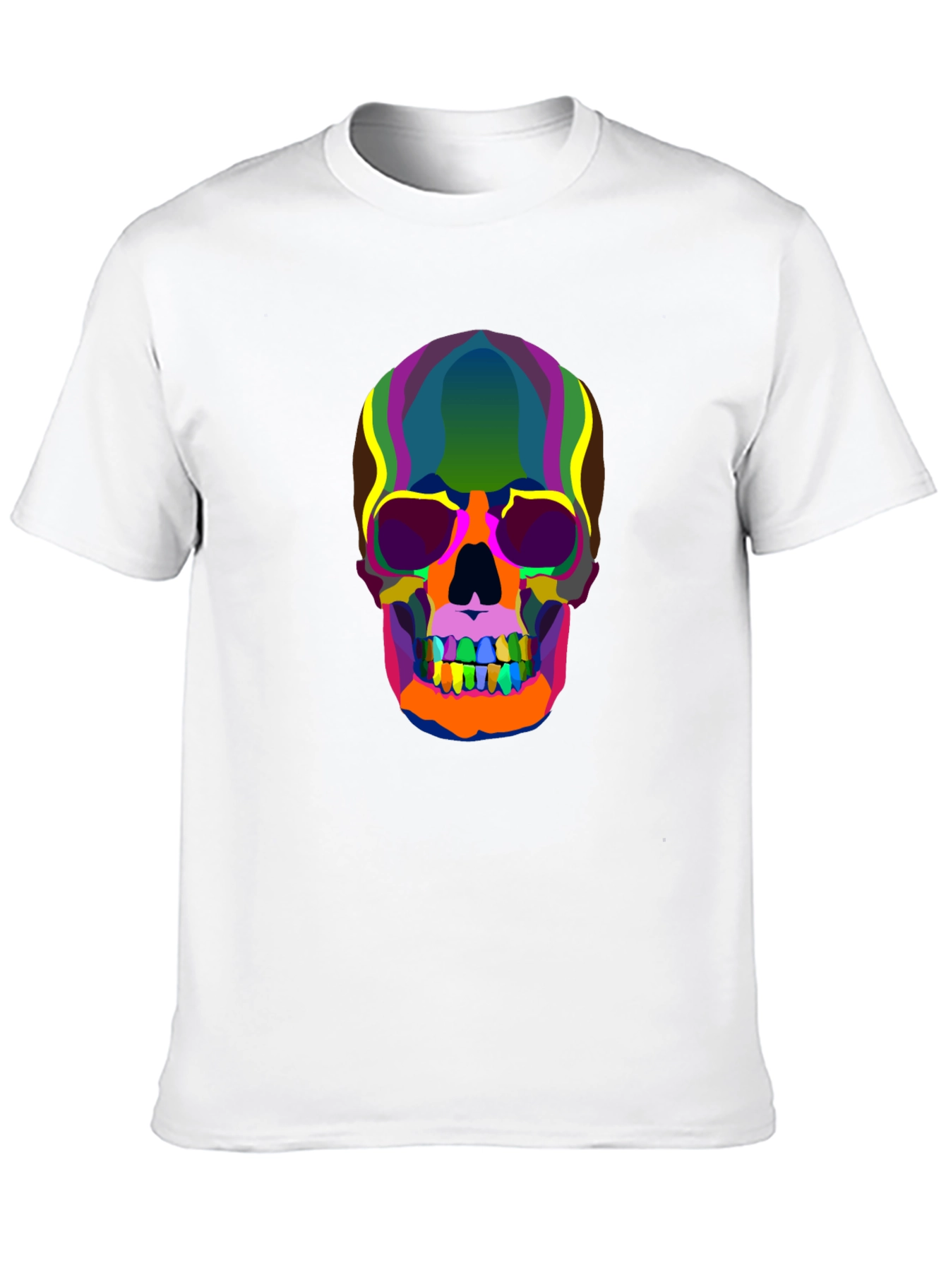 Colorful Skull Graphic T-Shirt