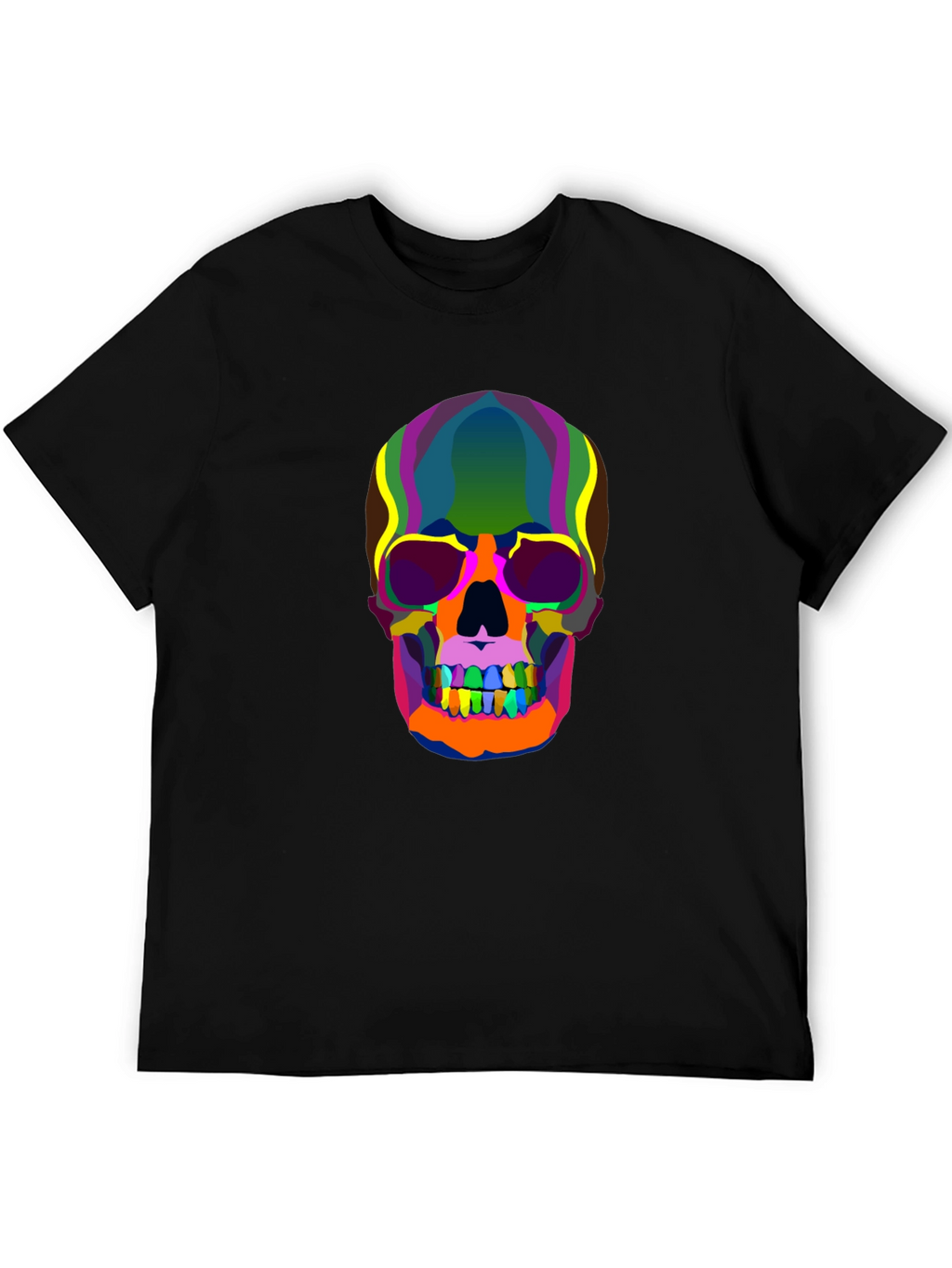 Colorful Skull Graphic T-Shirt