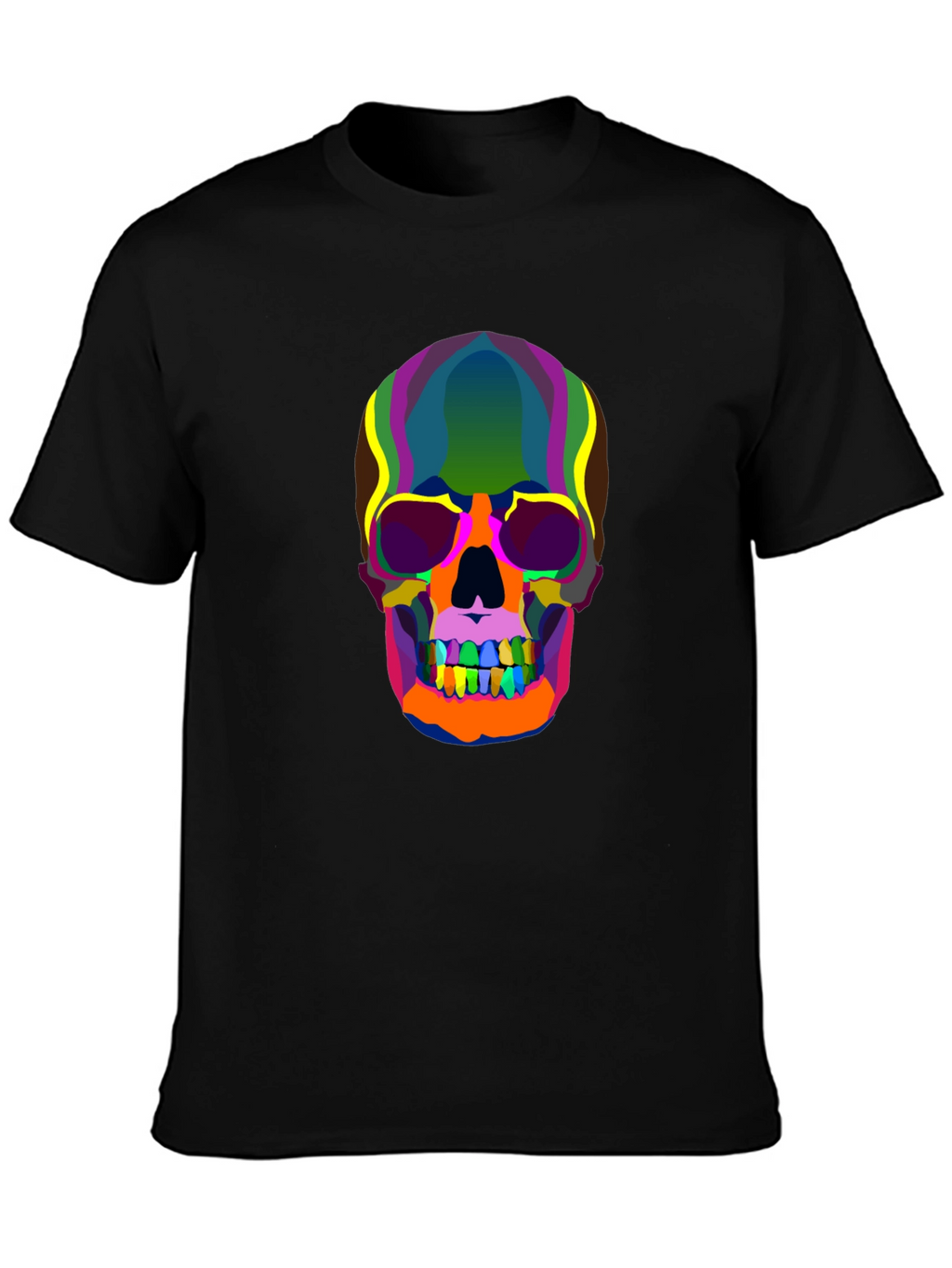 Colorful Skull Graphic T-Shirt