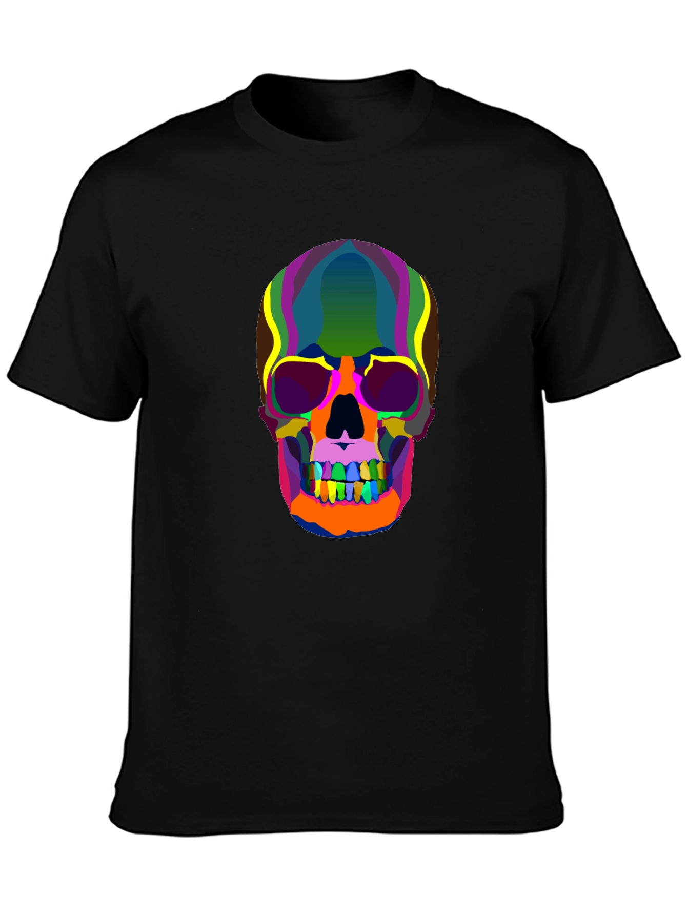 Colorful Skull Graphic T-Shirt