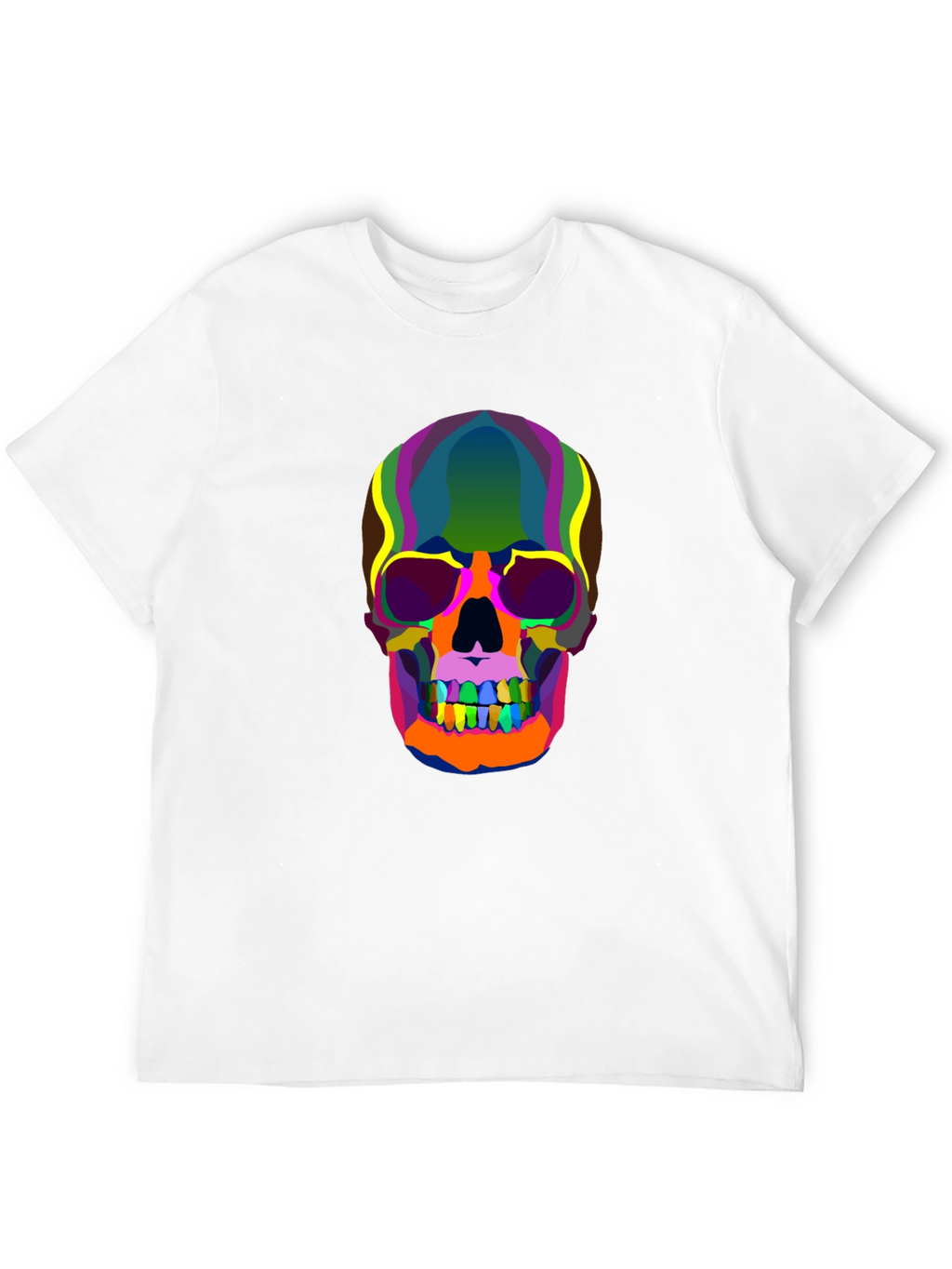Colorful Skull Graphic T-Shirt