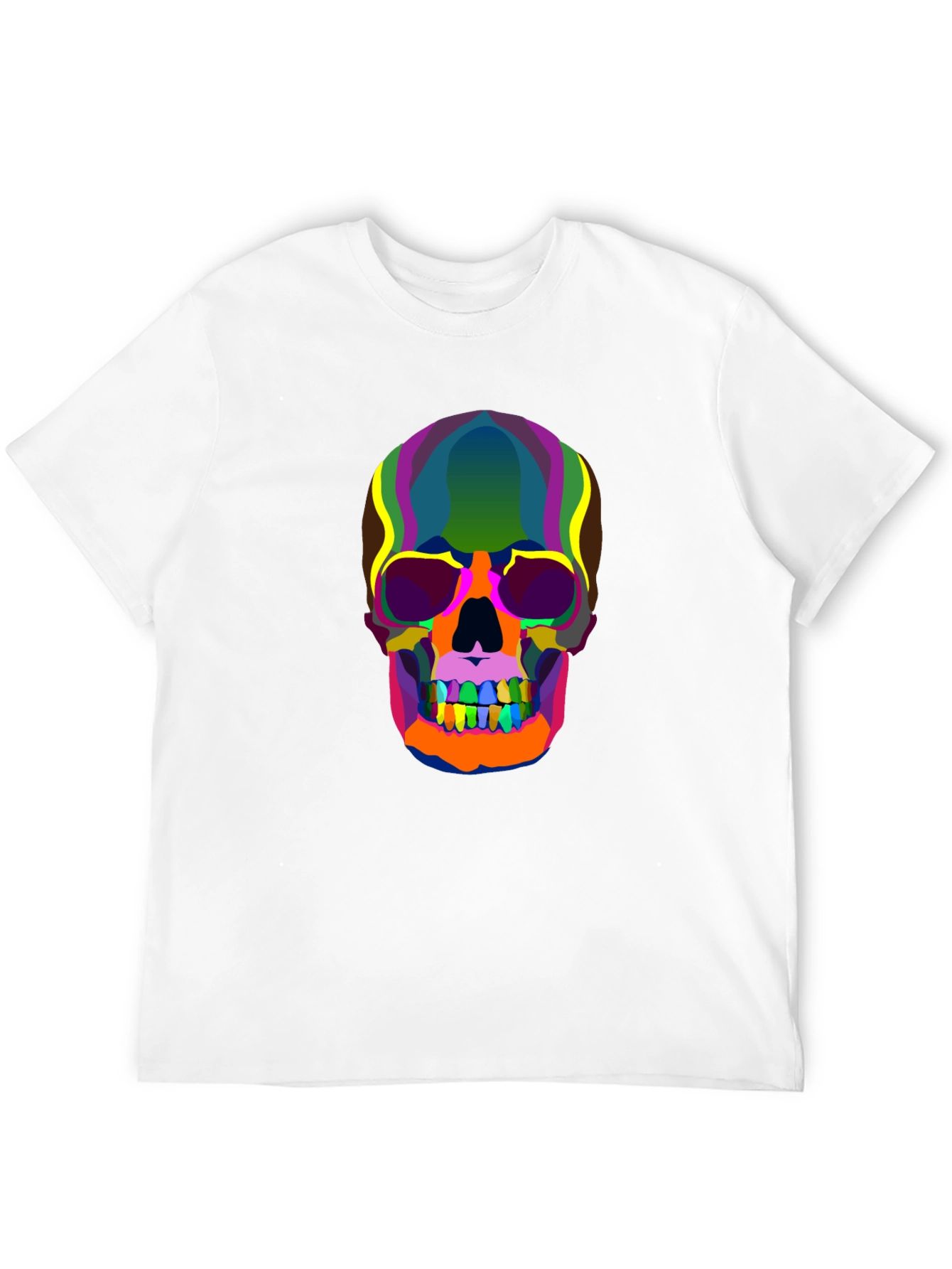 Colorful Skull Graphic T-Shirt