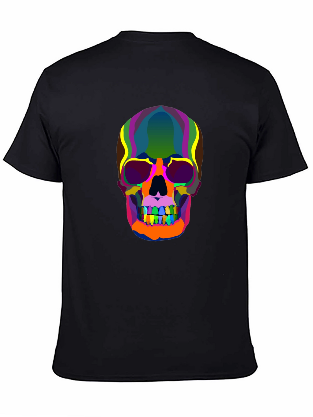 Colorful Skull Graphic T-Shirt