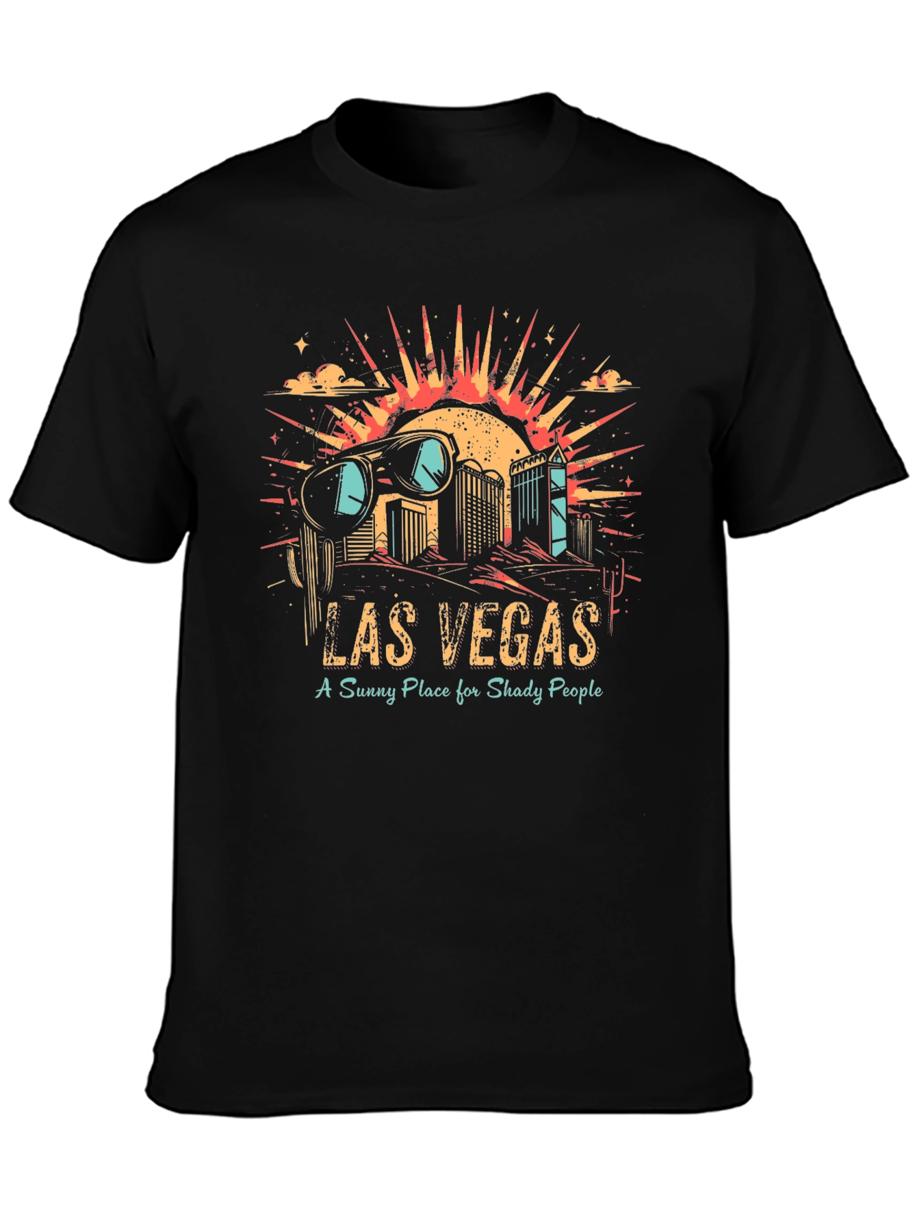 Las Vegas Graphic T-Shirt - A Sunny Place for Shady People