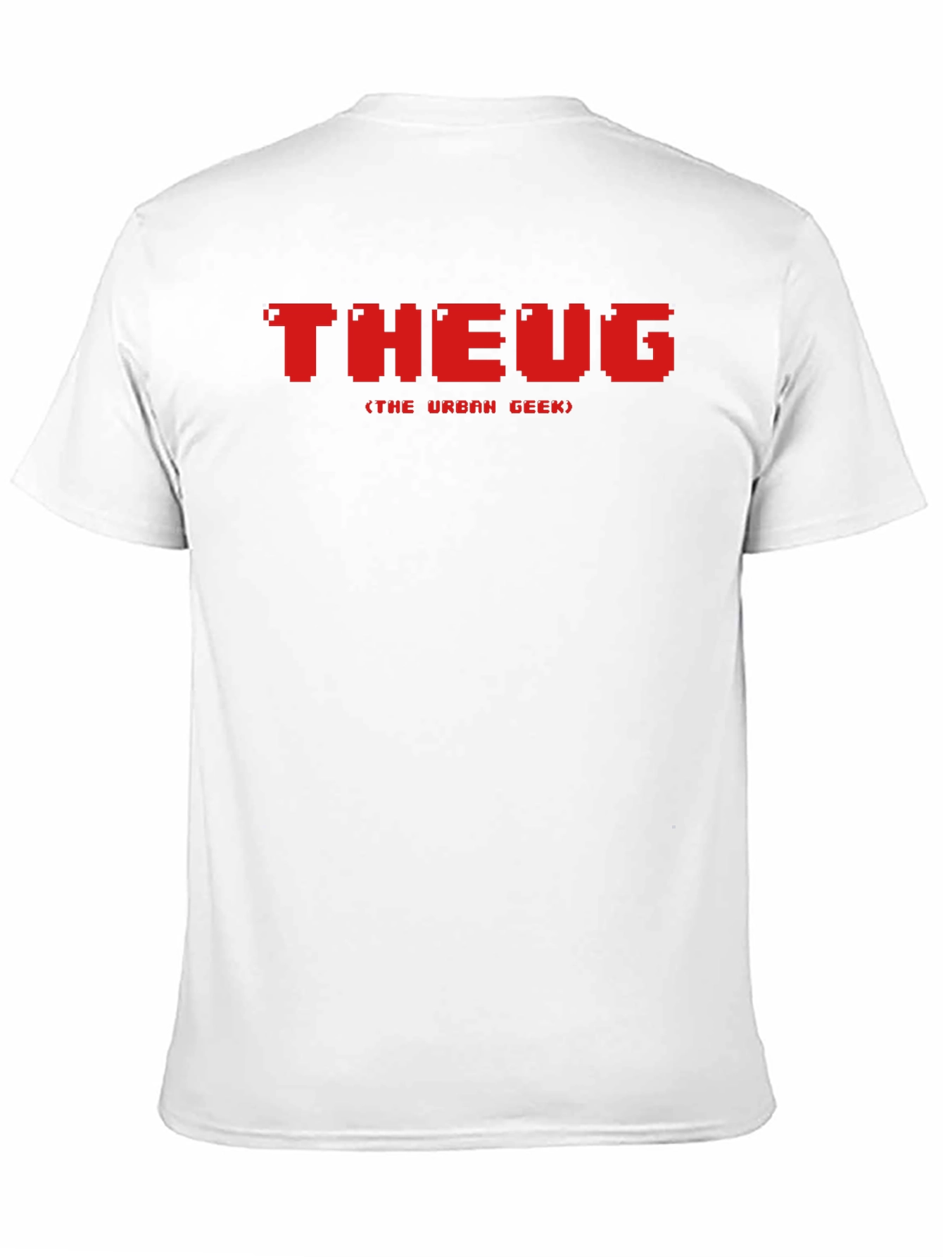 THEUG Urban Geek Pixelated Red Graphic Black T-Shirt