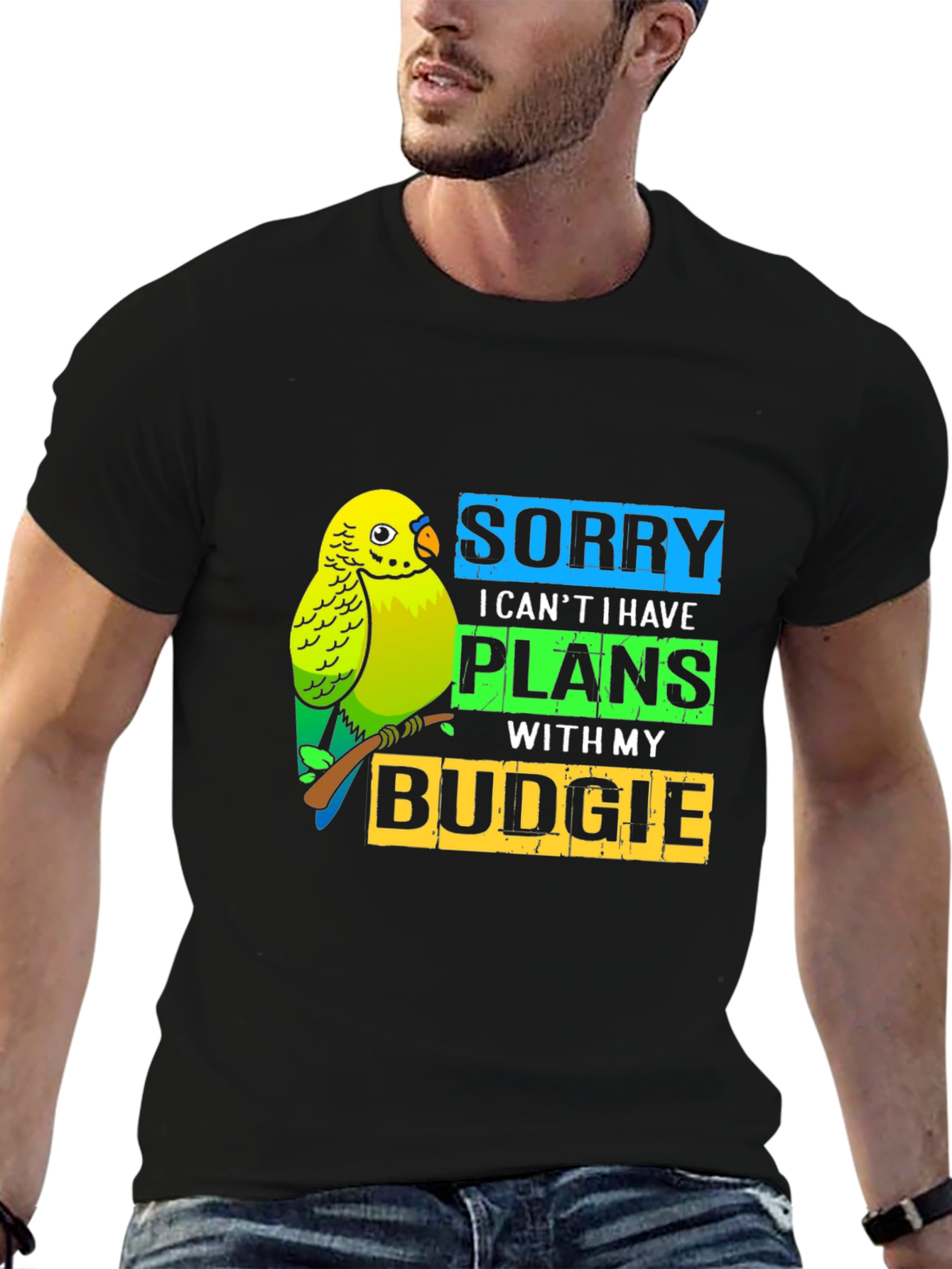 Funny Budgie Parrot T-Shirt - Sorry I Have Plans