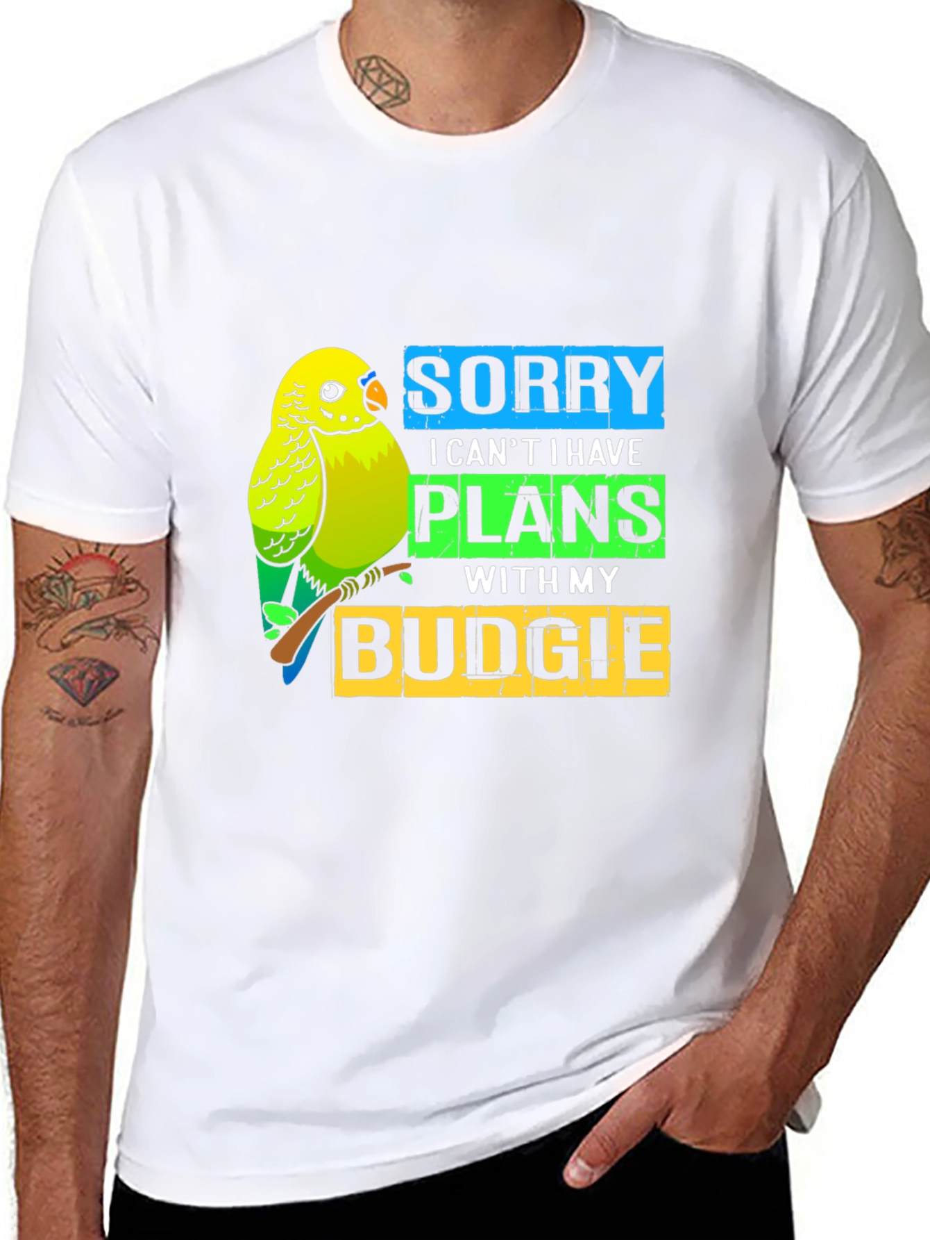 Funny Budgie Parrot T-Shirt - Sorry I Have Plans