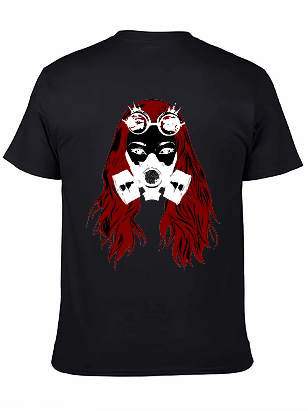 Steampunk Gas Mask Woman Graphic Tee