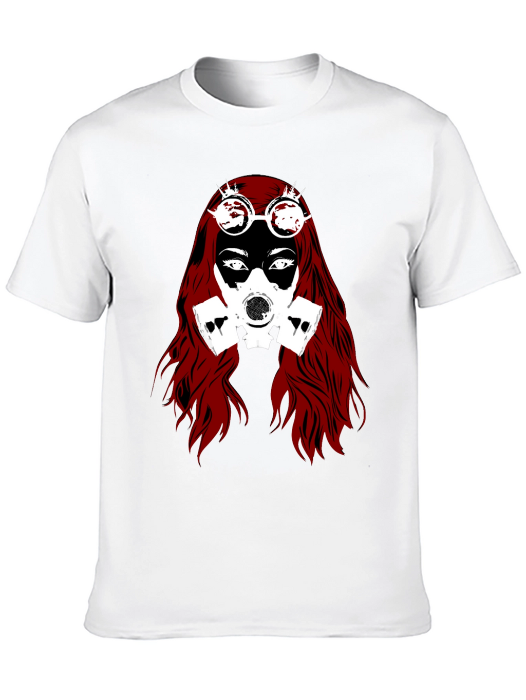 Steampunk Gas Mask Woman Graphic Tee