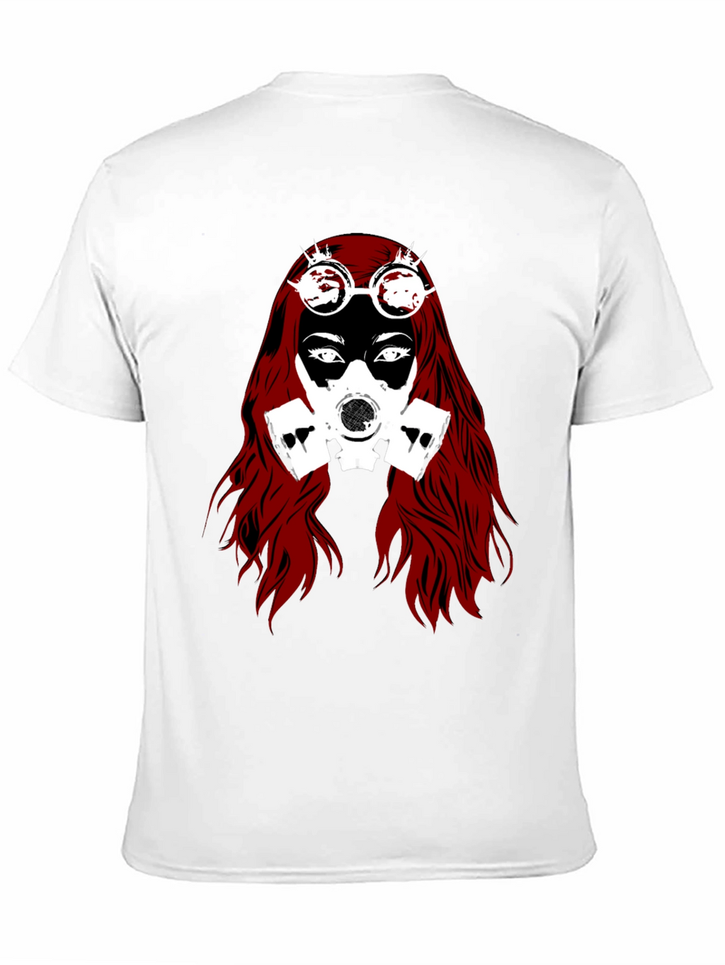 Steampunk Gas Mask Woman Graphic Tee