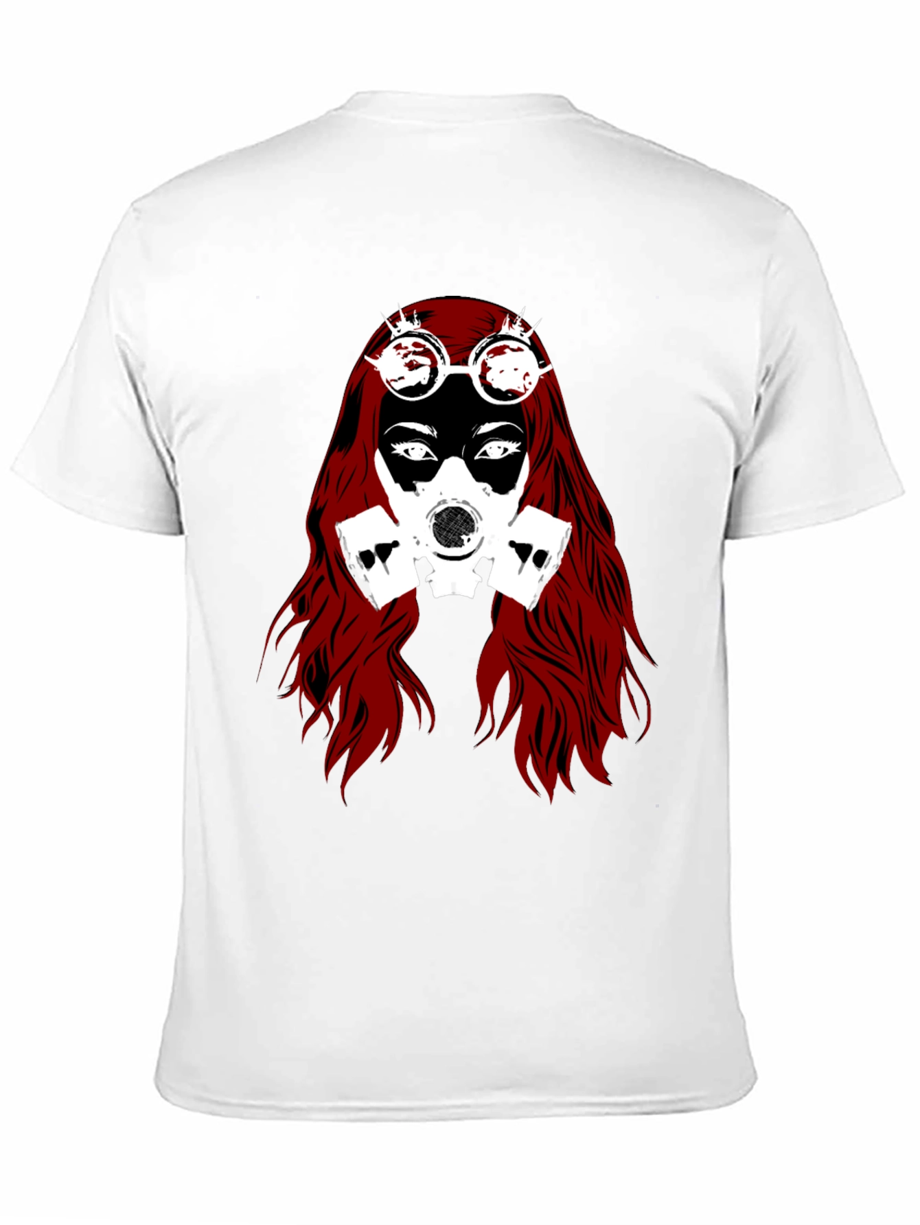 Steampunk Gas Mask Woman Graphic Tee