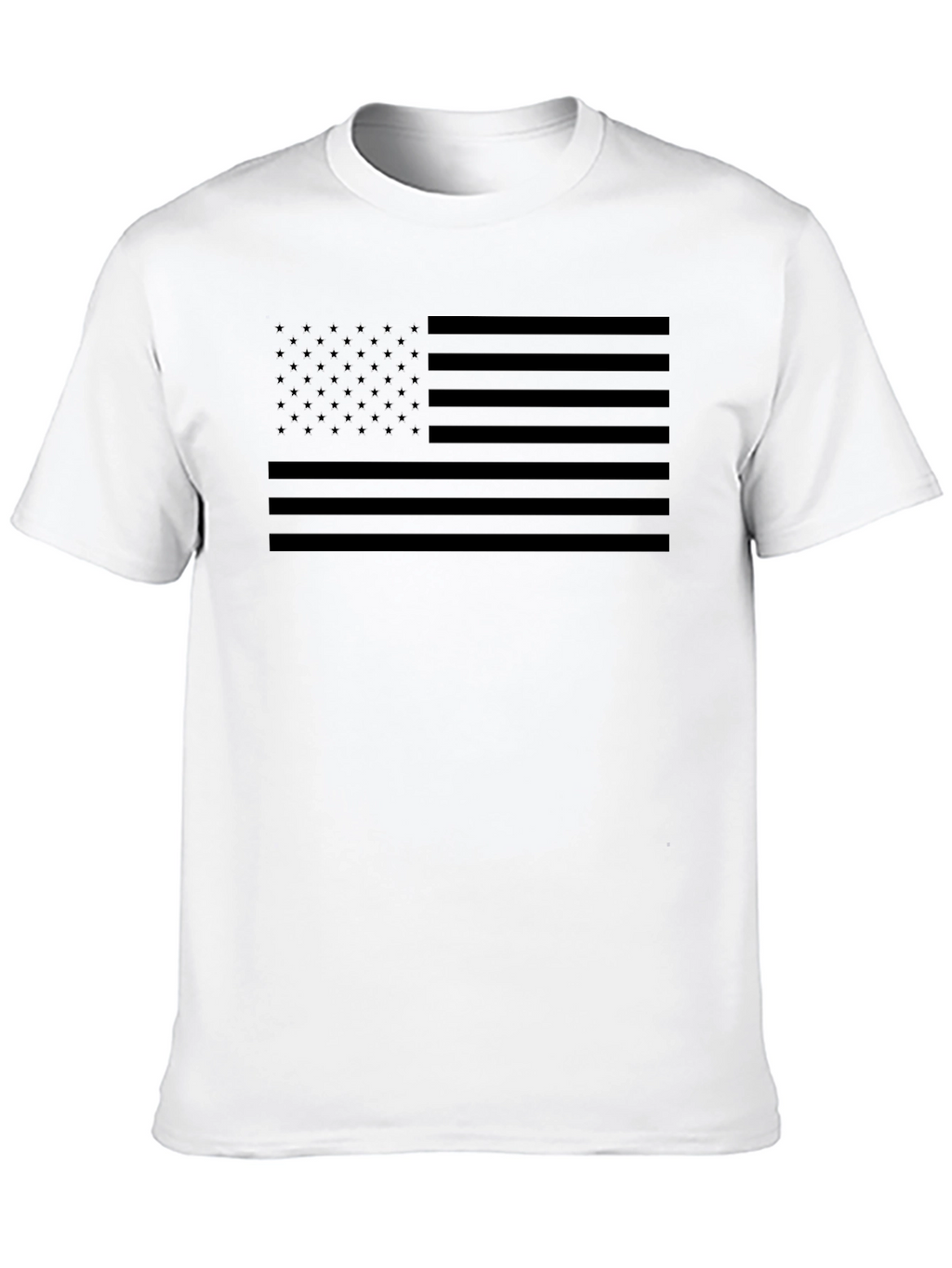 American Flag Blackout T-Shirt - Patriotic Stealth Design