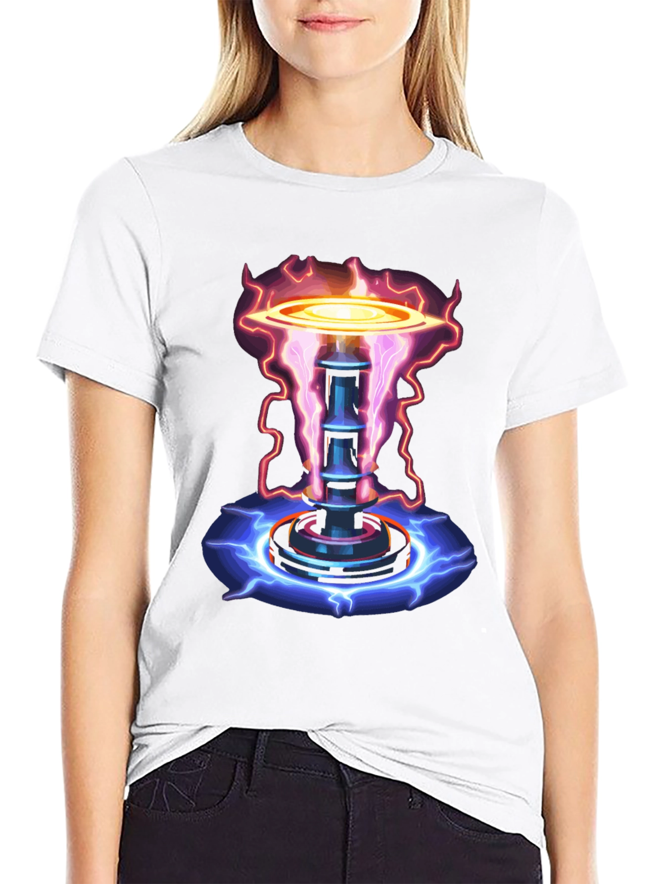 Electric Portal Graphic Tee - Sci-Fi Style