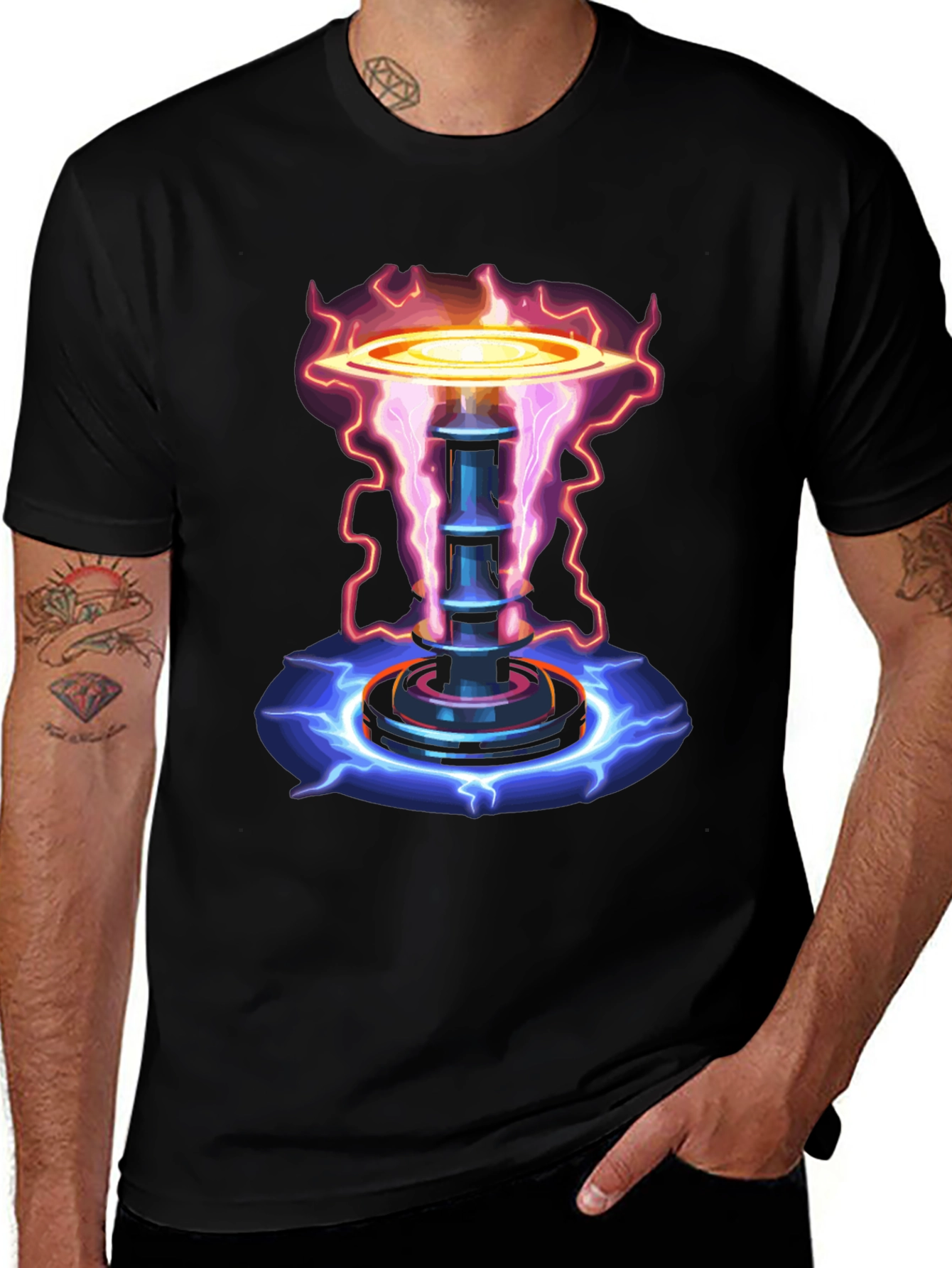 Electric Portal Graphic Tee - Sci-Fi Style