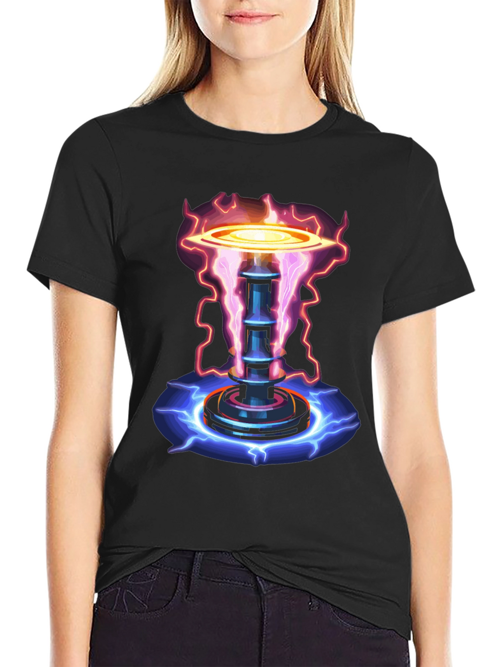 Electric Portal Graphic Tee - Sci-Fi Style