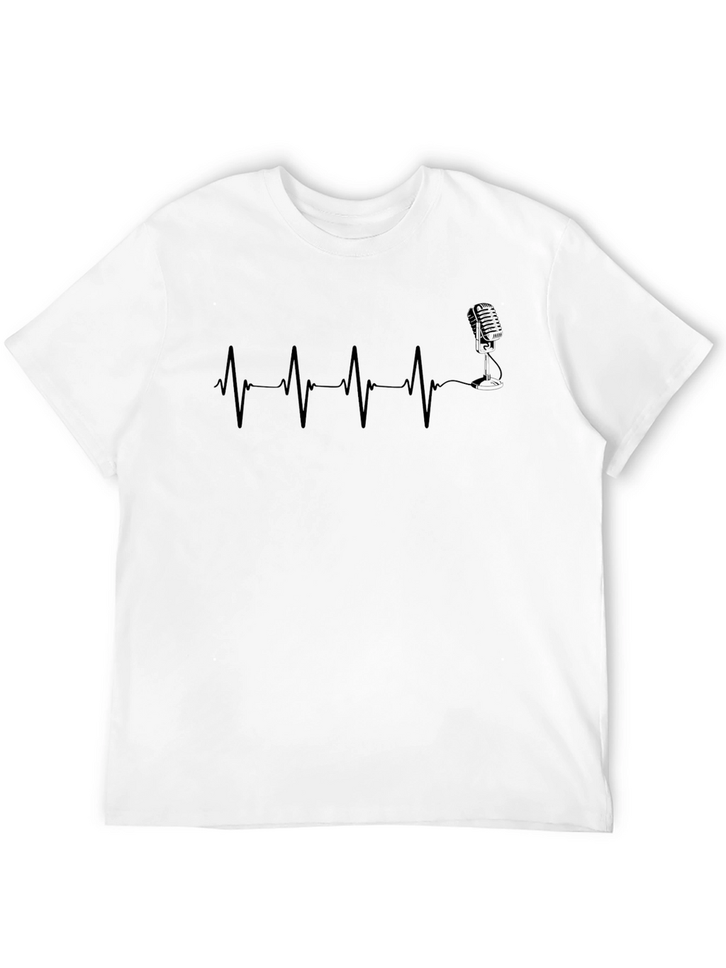 Microphone Heartbeat T-Shirt - Musician Inspired Tee