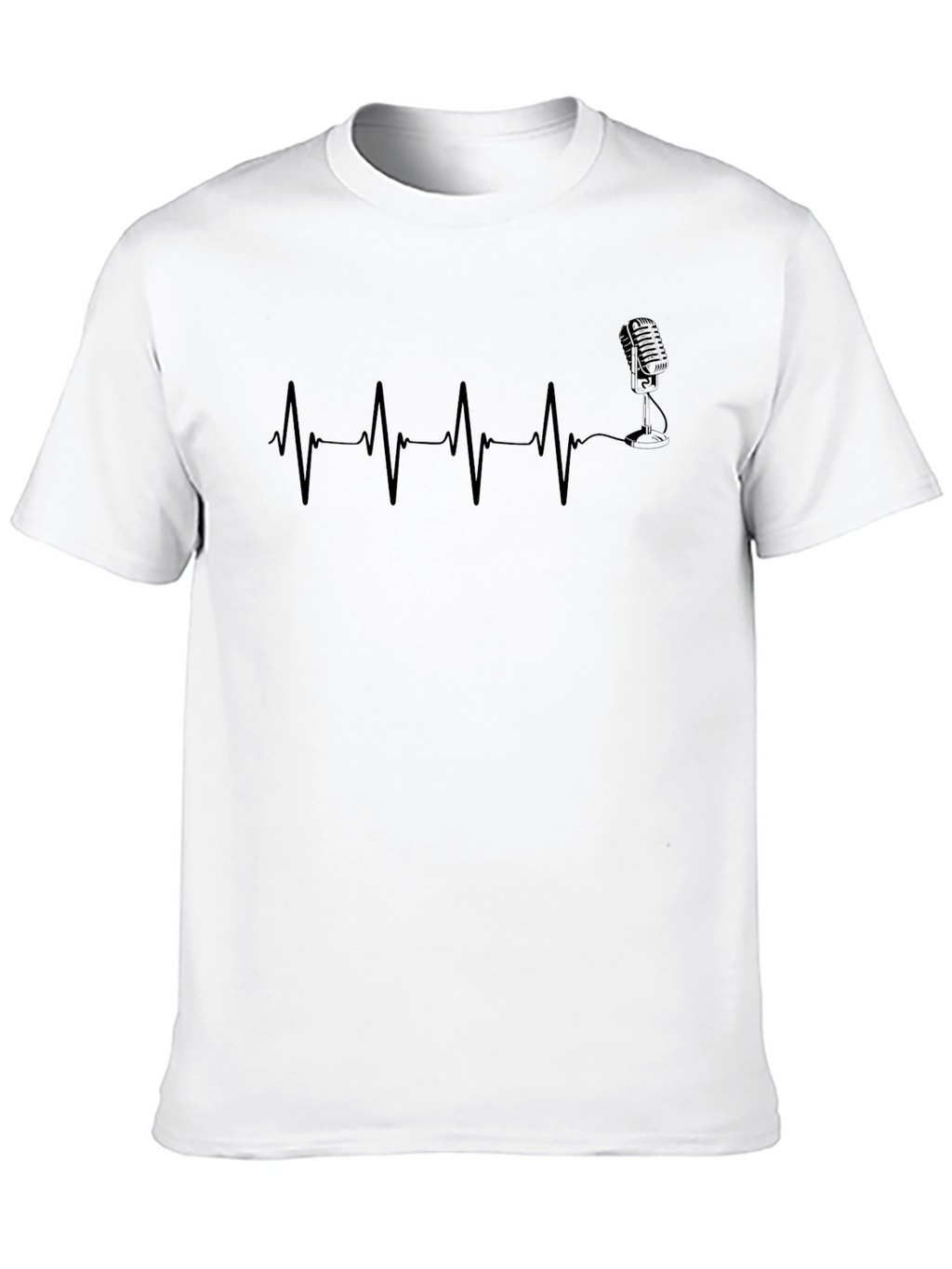 Microphone Heartbeat T-Shirt - Musician Inspired Tee