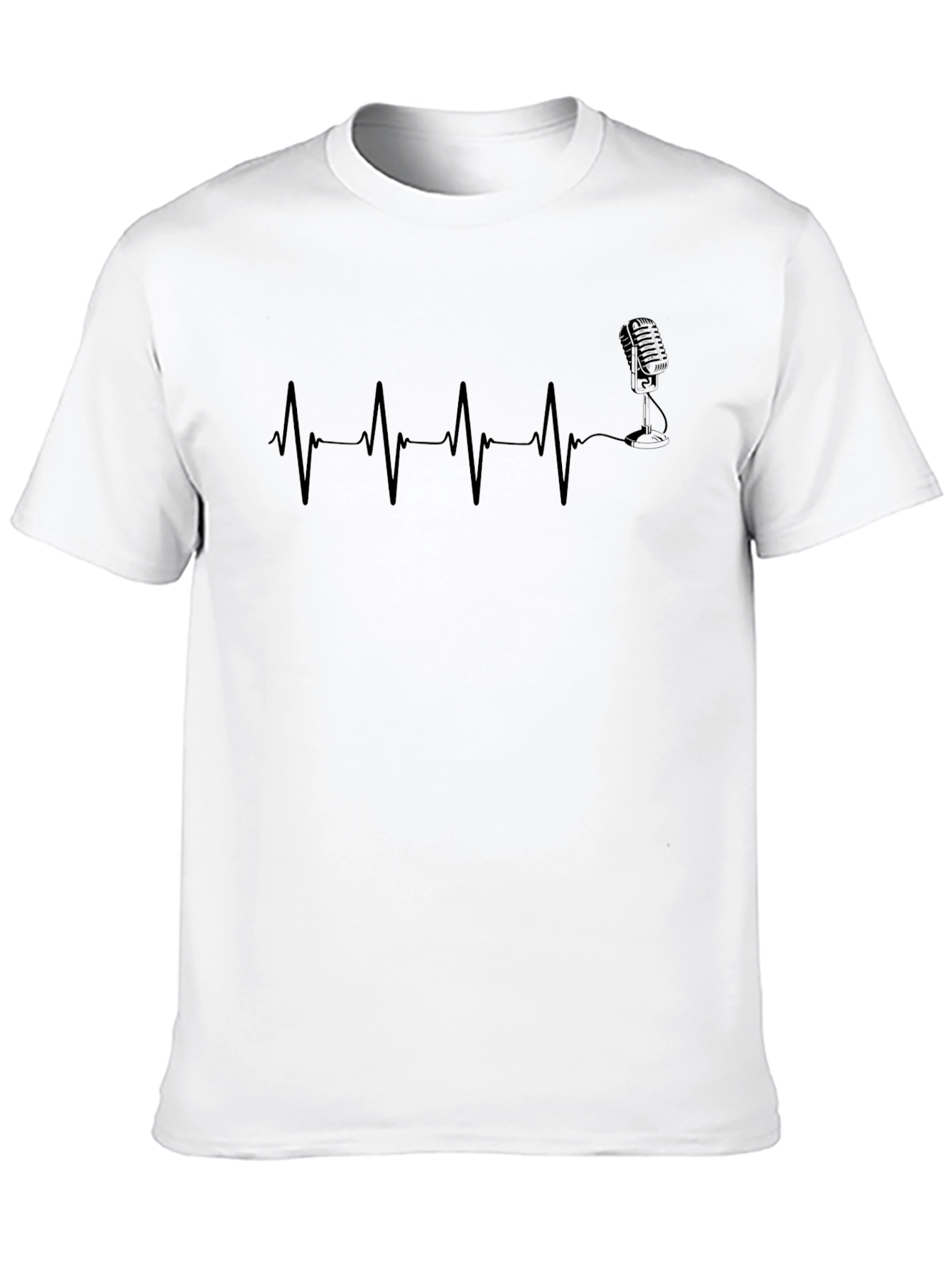 Microphone Heartbeat T-Shirt - Musician Inspired Tee