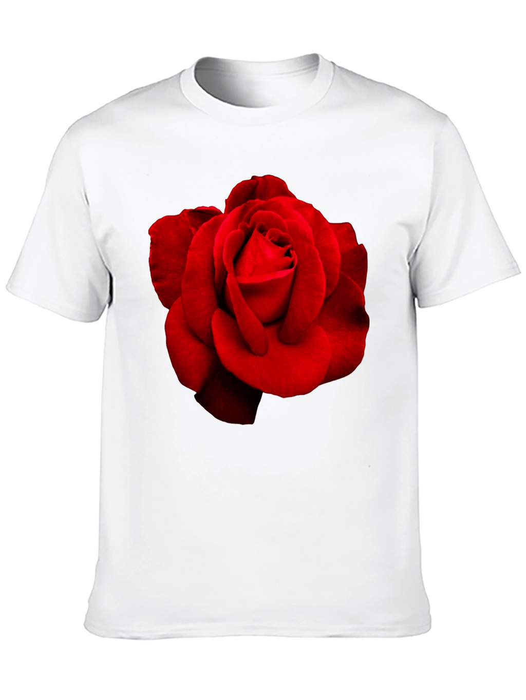 Red Rose Graphic Black T-Shirt