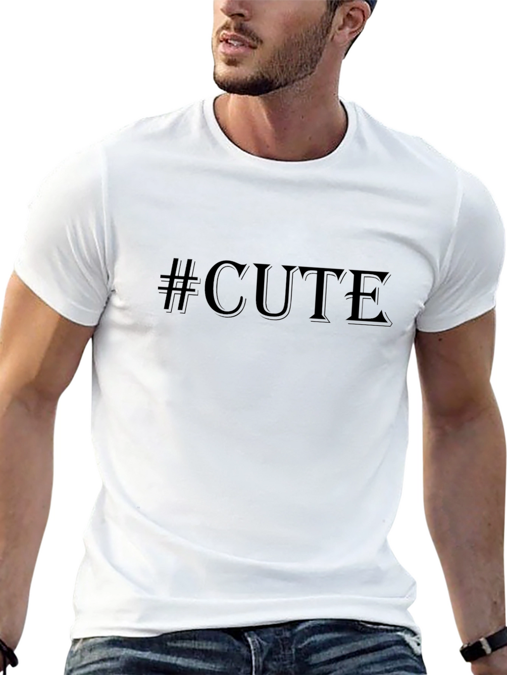 Mens Black T-shirt #CUTE Design