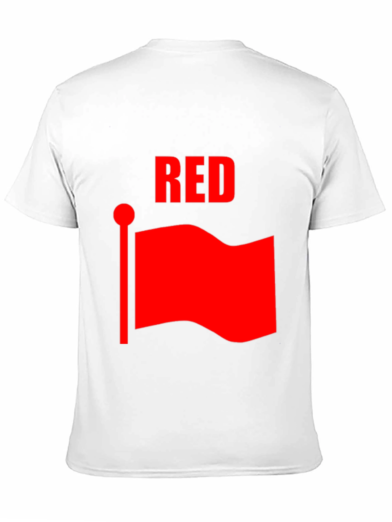 Red Flag Graphic Black T-Shirt