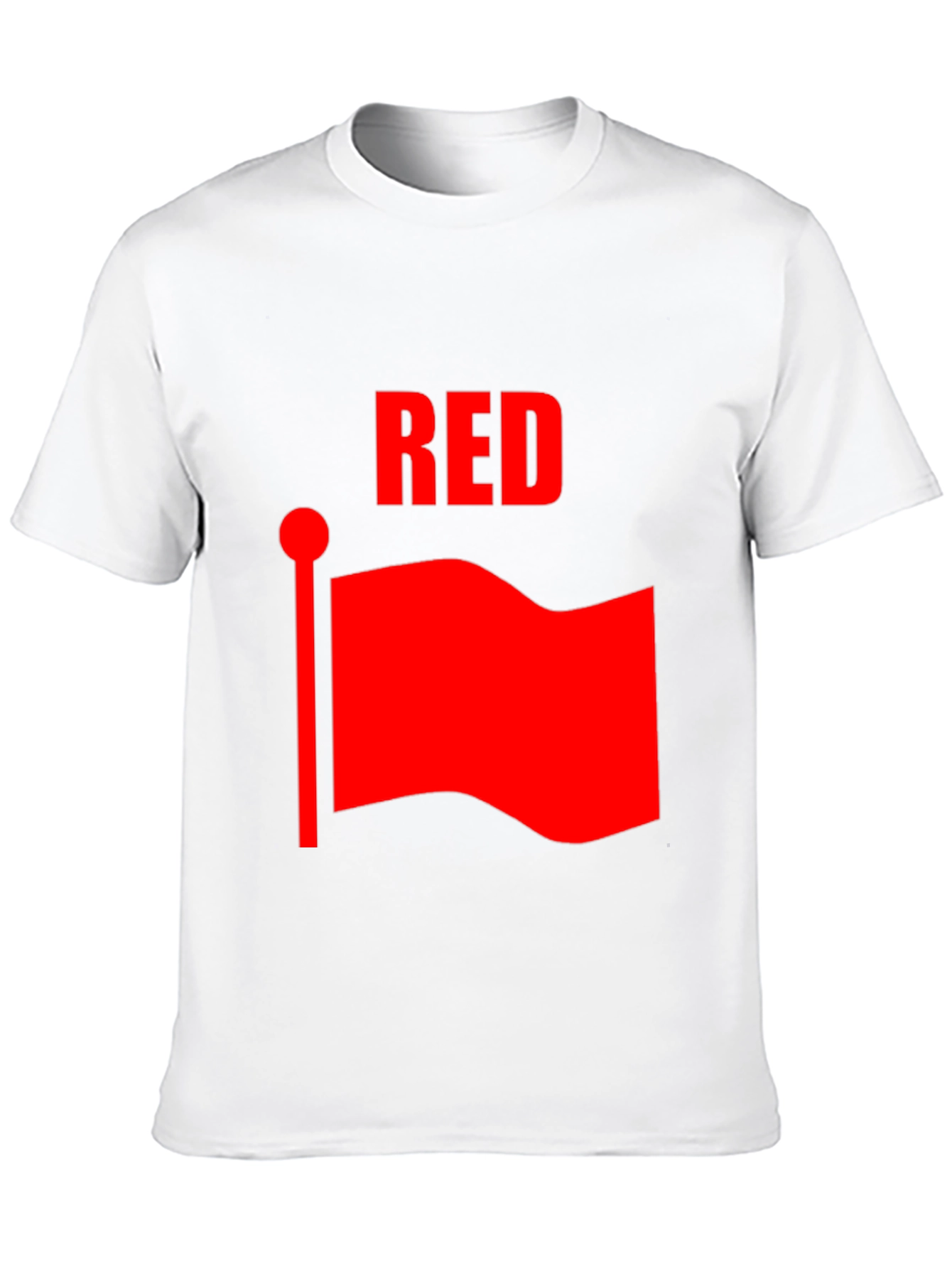 Red Flag Graphic Black T-Shirt