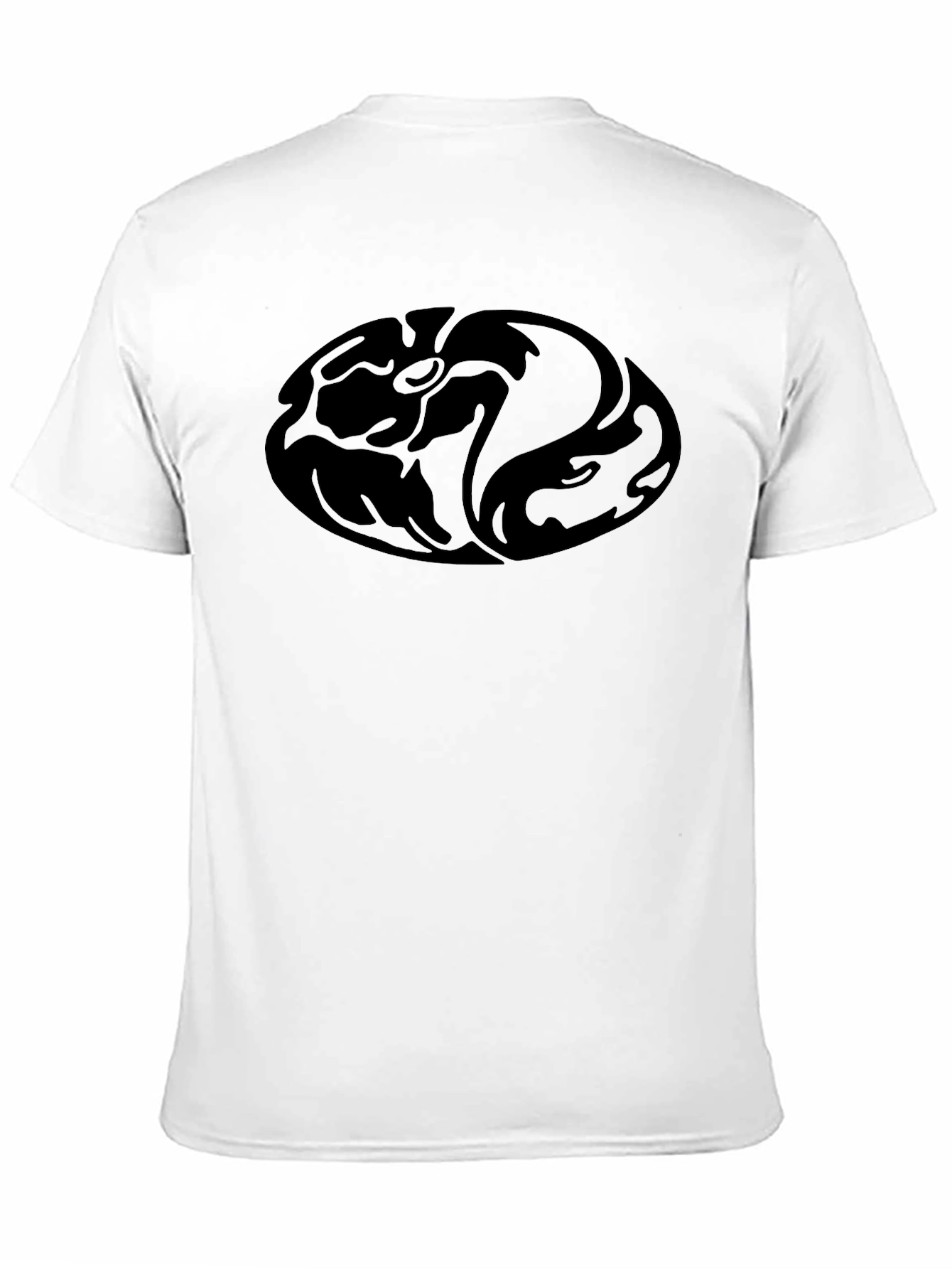 Black T-Shirt with Abstract Design