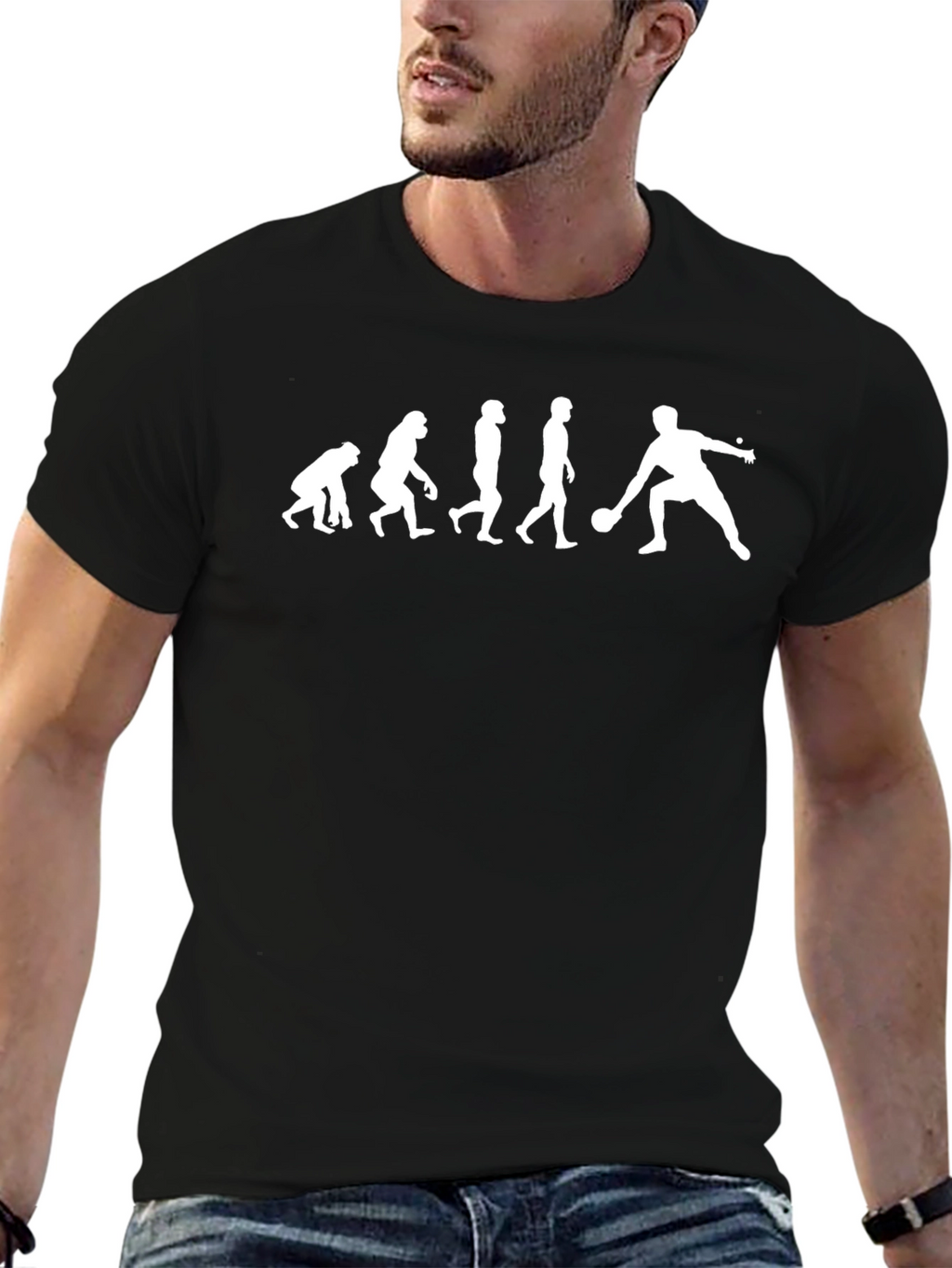 Evolution of Bowling Black T-Shirt