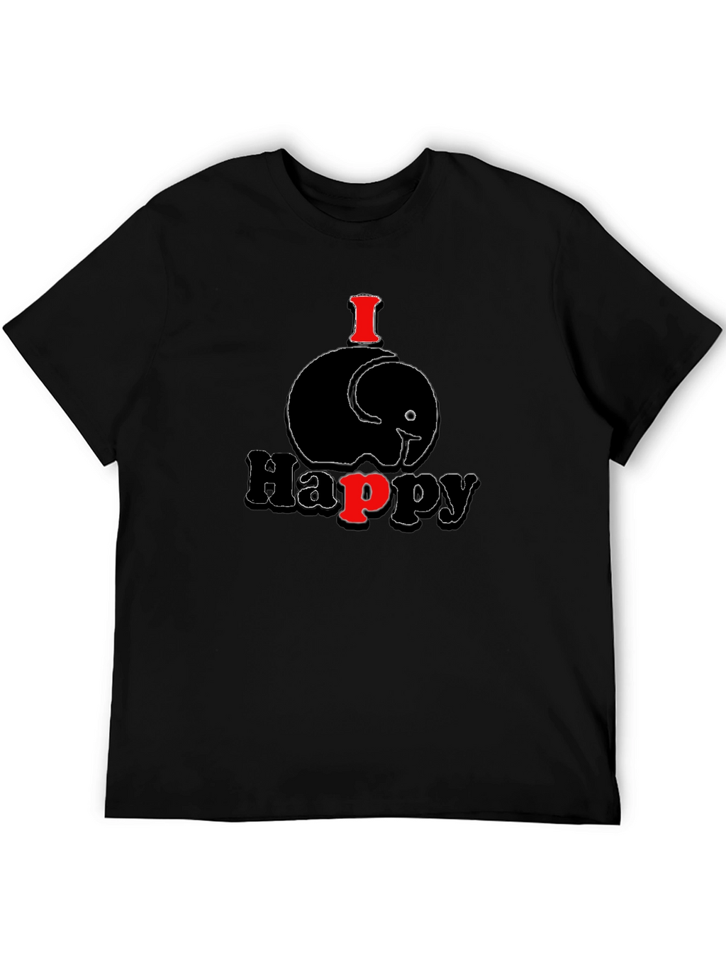 I Elephant Happy Mens T-Shirt