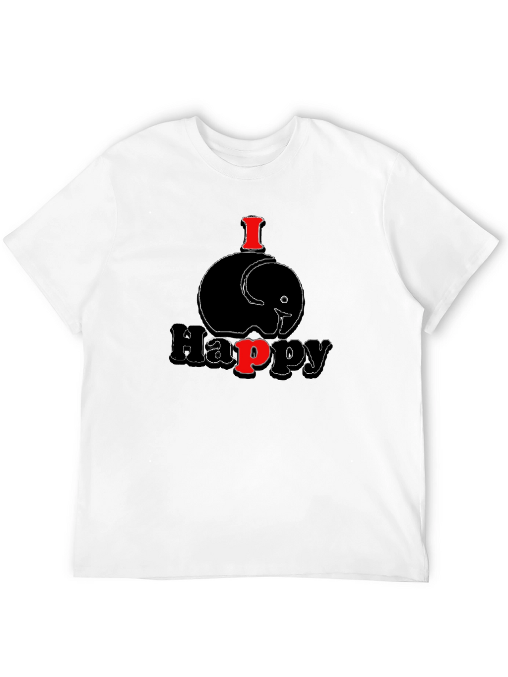 I Elephant Happy Mens T-Shirt