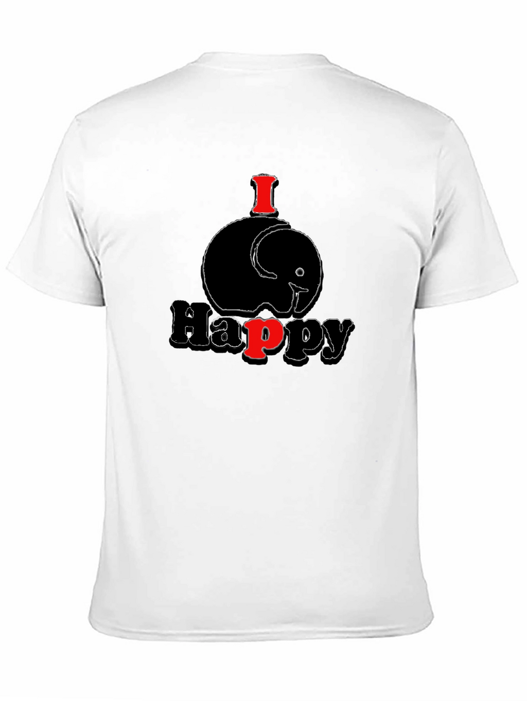 I Elephant Happy Mens T-Shirt
