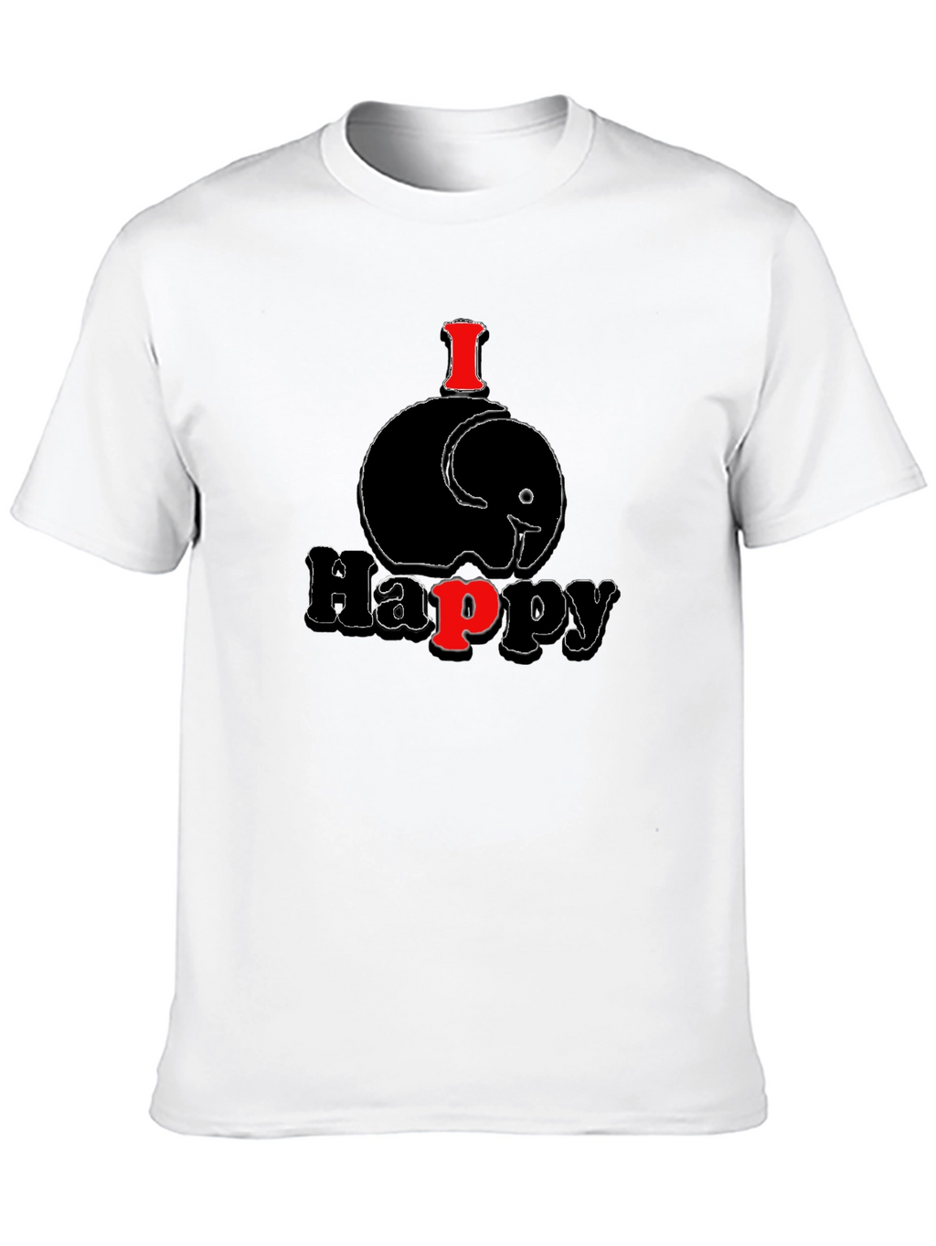 I Elephant Happy Mens T-Shirt