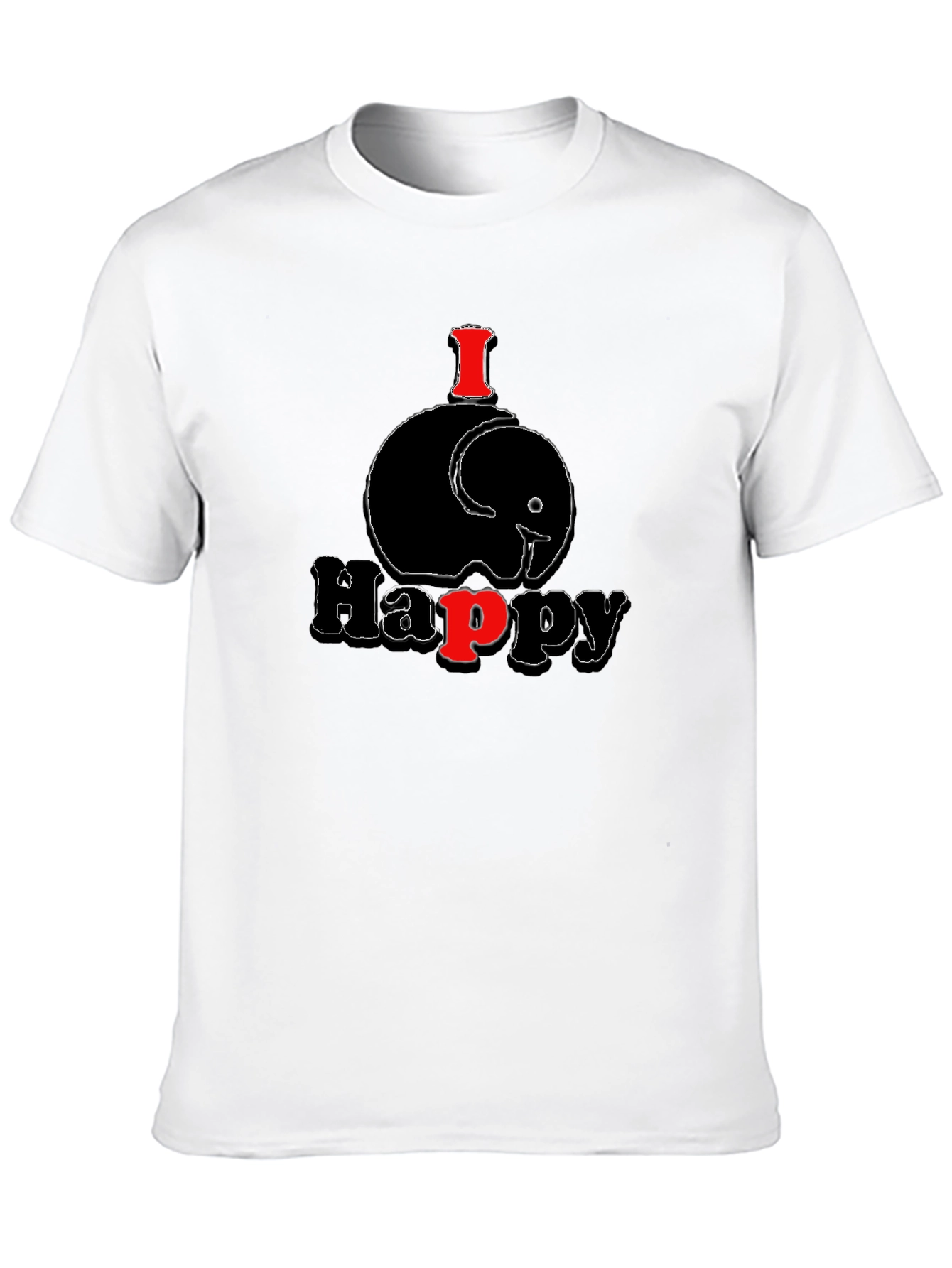 I Elephant Happy Mens T-Shirt