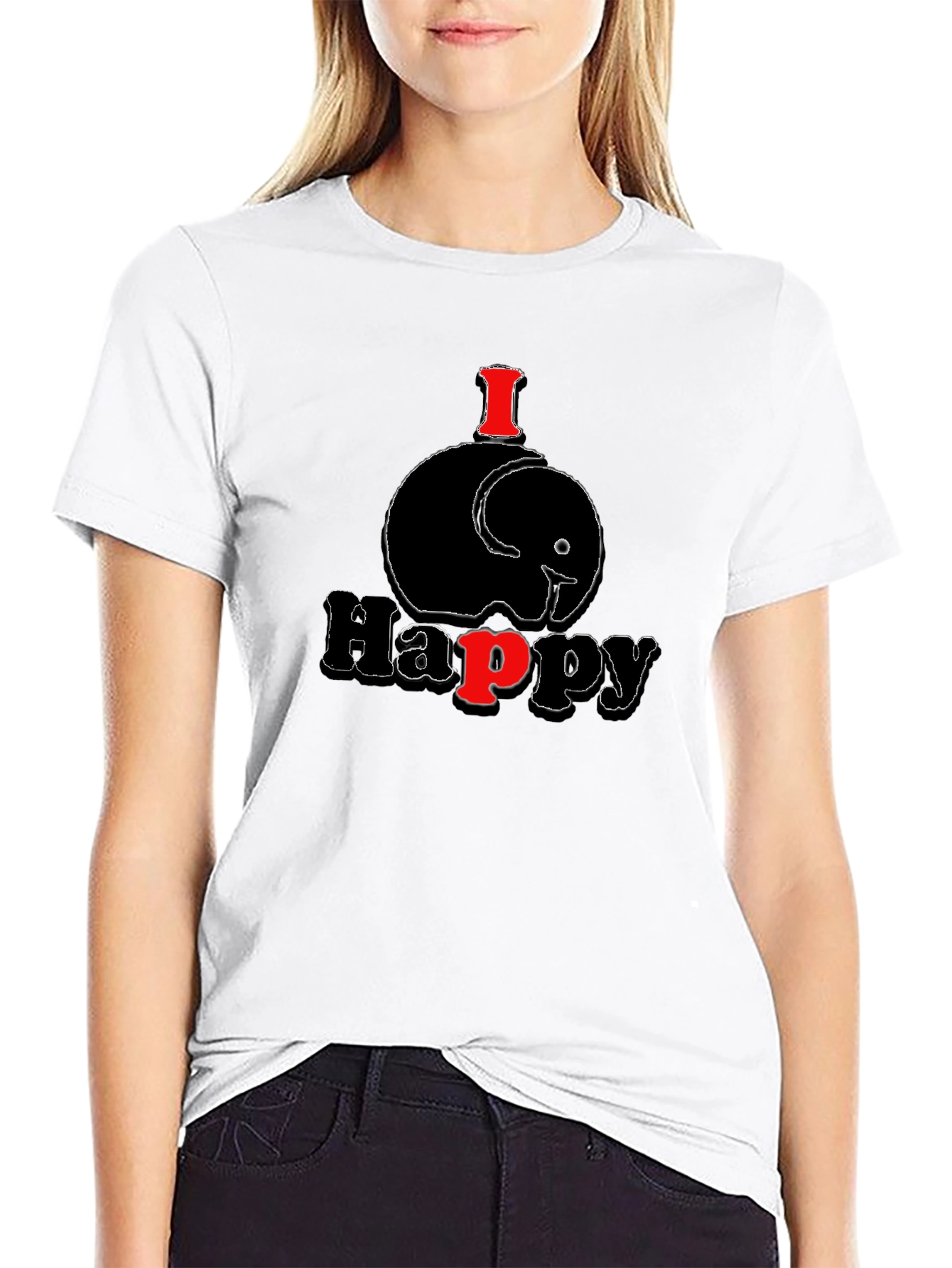I Elephant Happy Mens T-Shirt