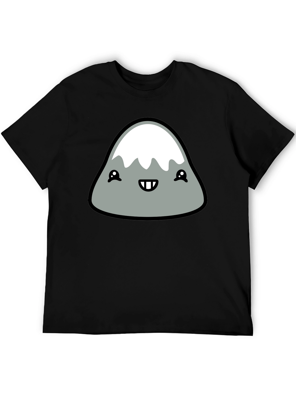 Cute Mountain Graphic Tee - Black T-Shirt