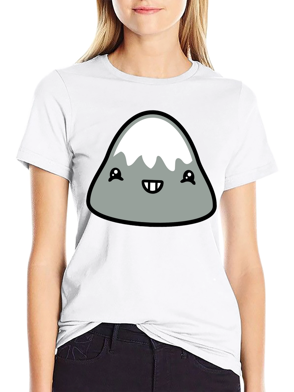 Cute Mountain Graphic Tee - Black T-Shirt