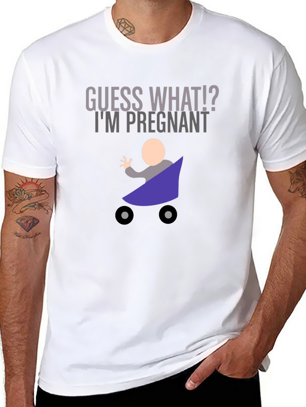 Guess What Im Pregnant T-Shirt Funny New Dad Shirt