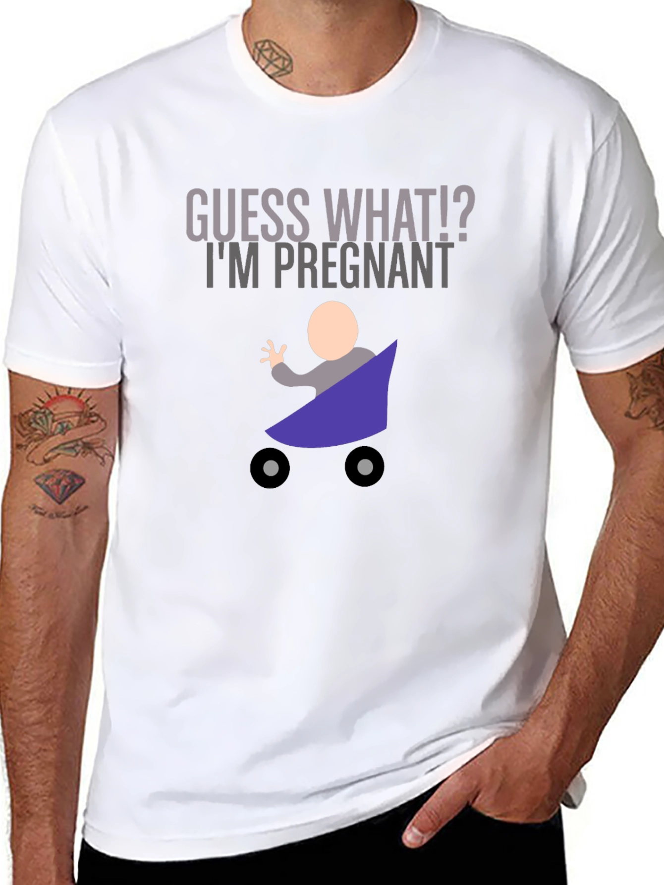 Guess What Im Pregnant T-Shirt Funny New Dad Shirt