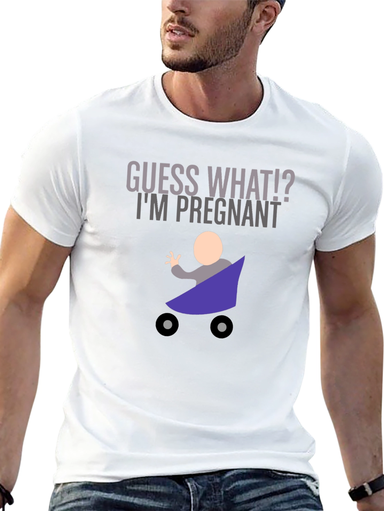 Guess What Im Pregnant T-Shirt Funny New Dad Shirt