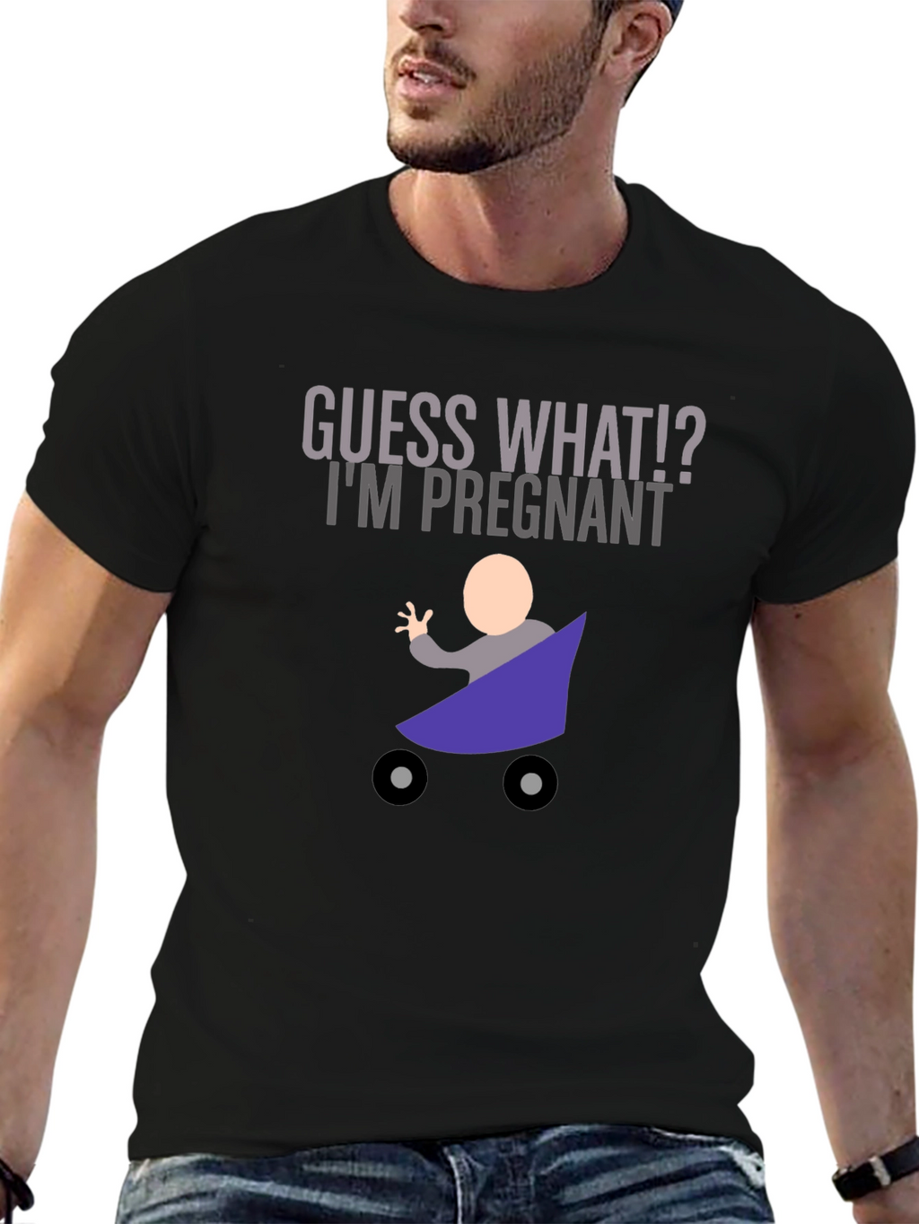 Guess What Im Pregnant T-Shirt Funny New Dad Shirt