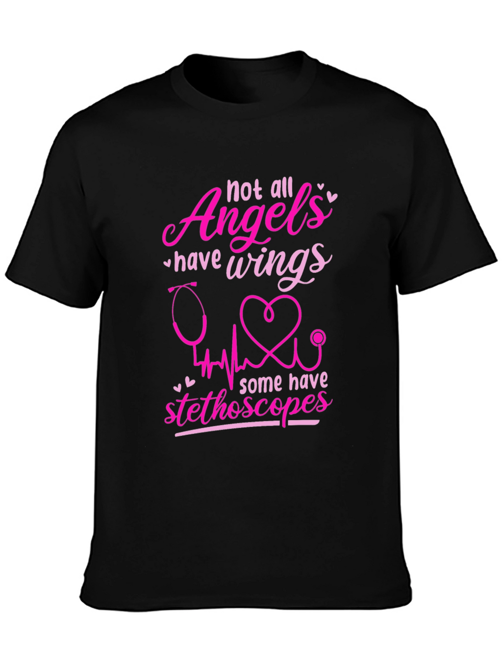 Angel Stethoscope Graphic Tee - Nurse Appreciation