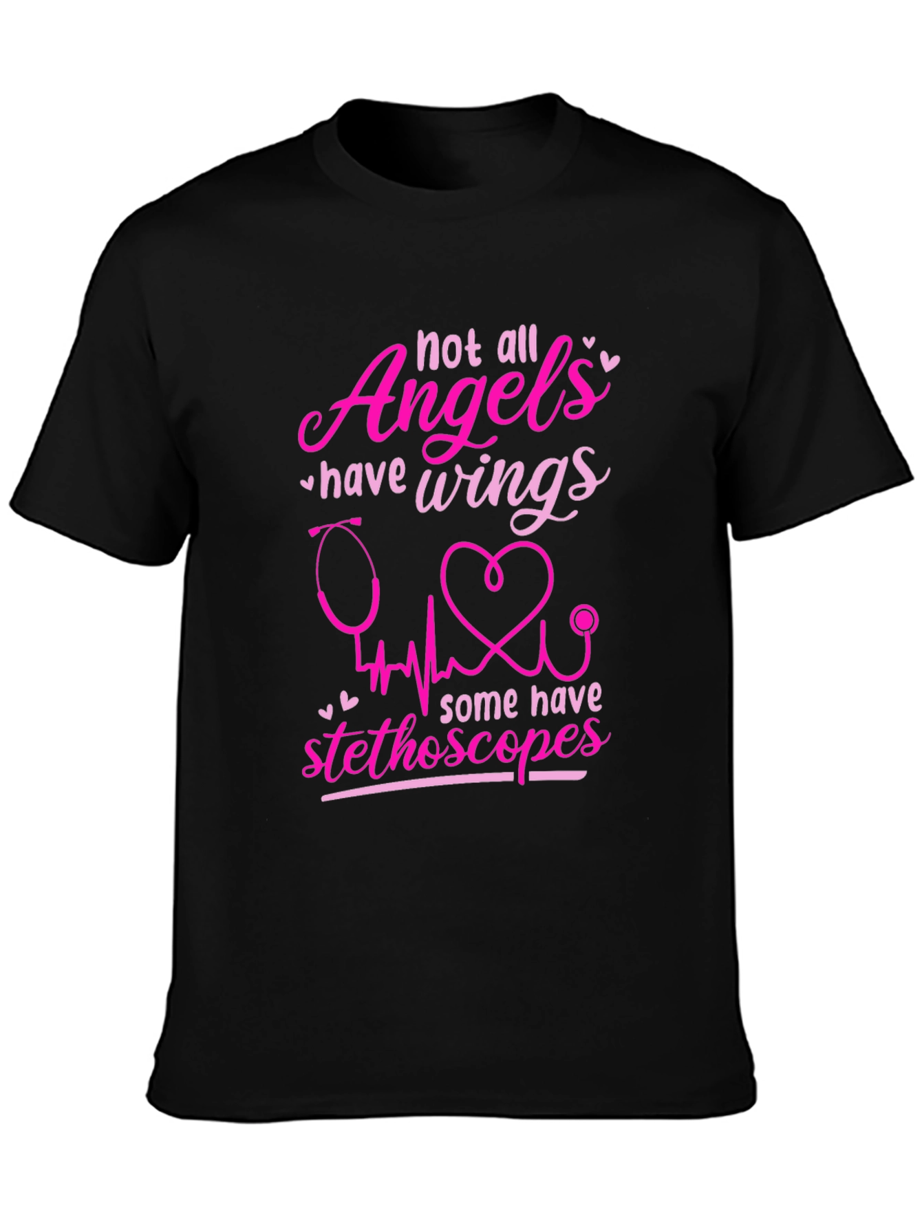 Angel Stethoscope Graphic Tee - Nurse Appreciation