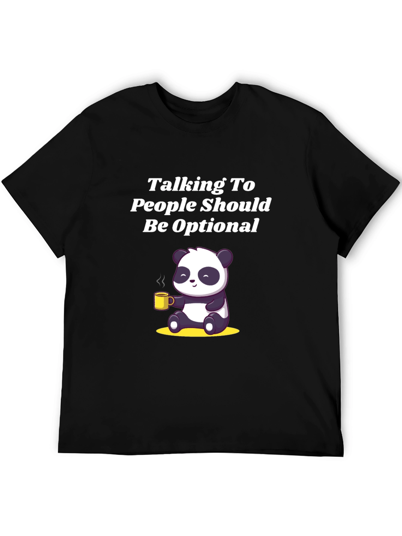 Optional Talking Panda Black T-Shirt