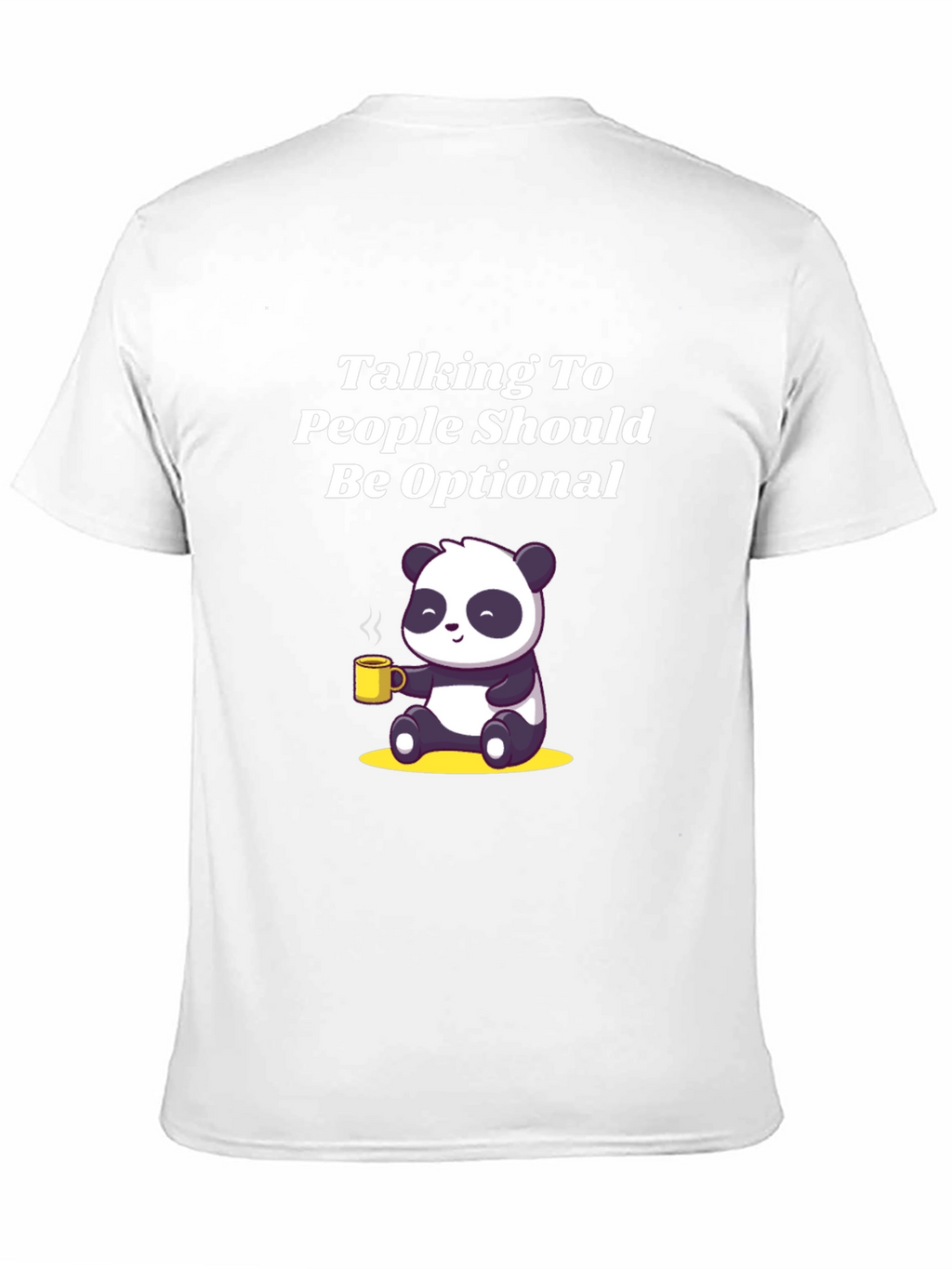 Optional Talking Panda Black T-Shirt