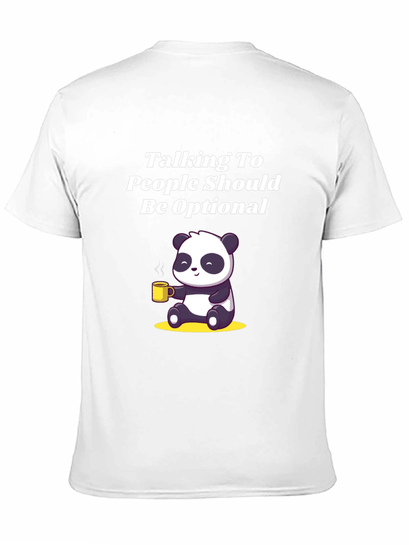 Optional Talking Panda Black T-Shirt