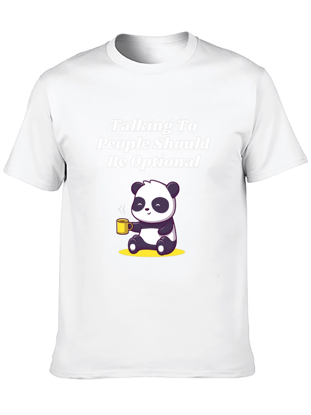 Optional Talking Panda Black T-Shirt