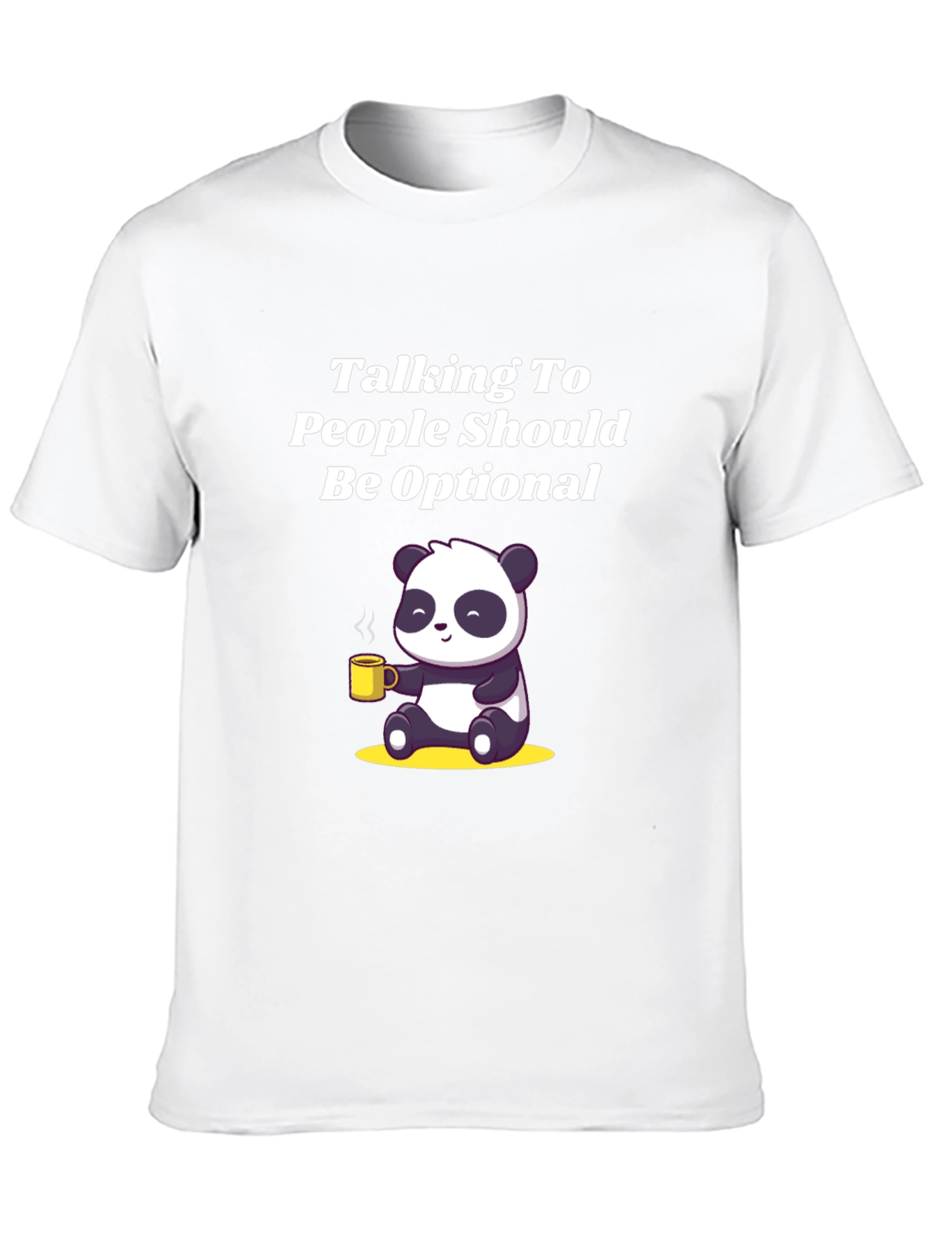 Optional Talking Panda Black T-Shirt