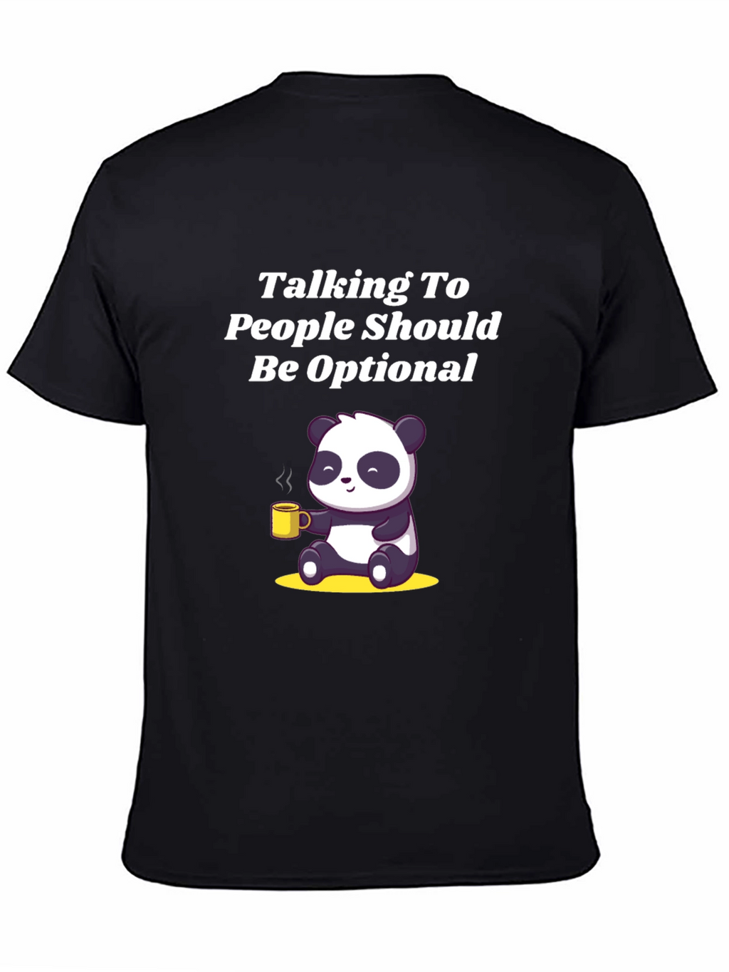 Optional Talking Panda Black T-Shirt