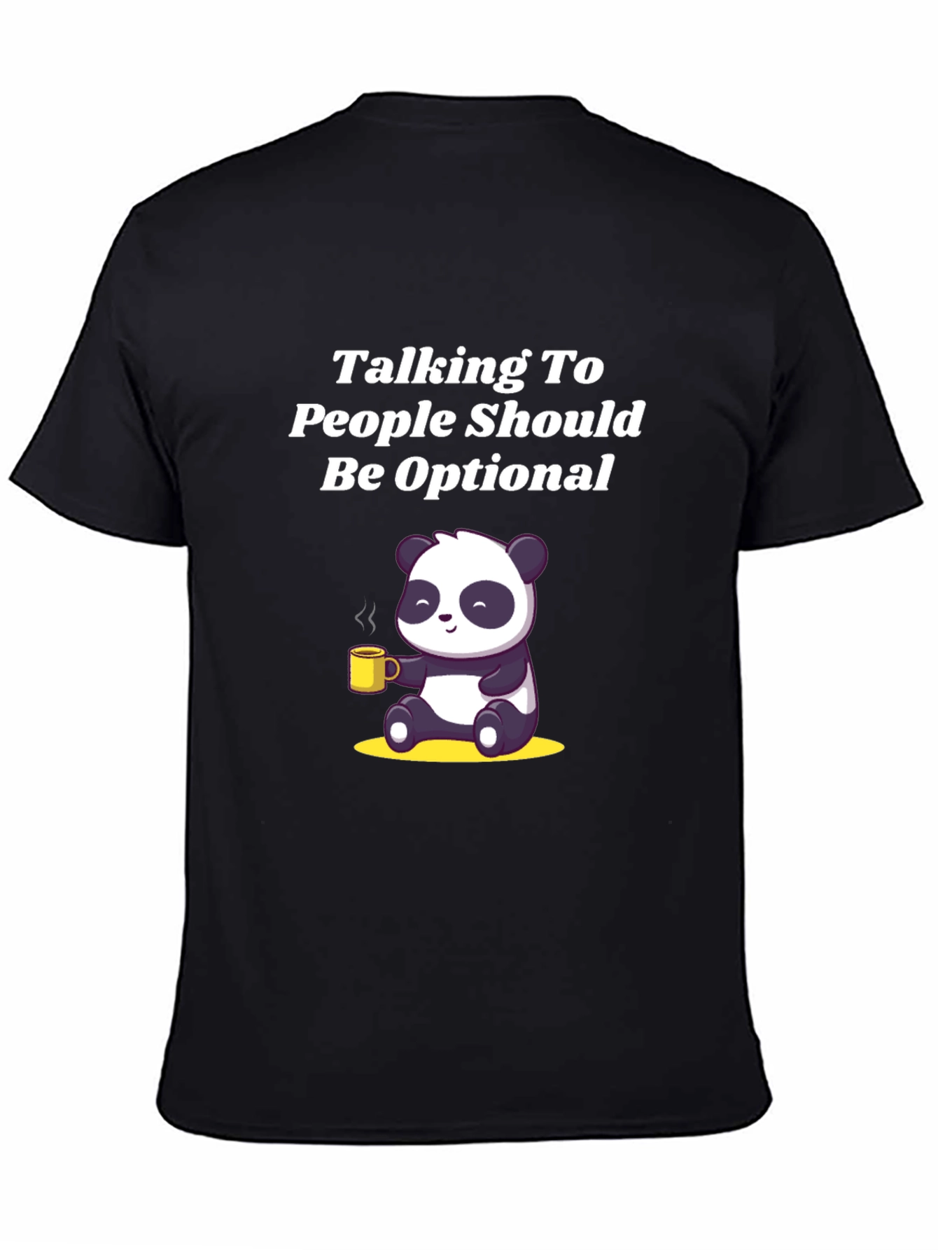 Optional Talking Panda Black T-Shirt
